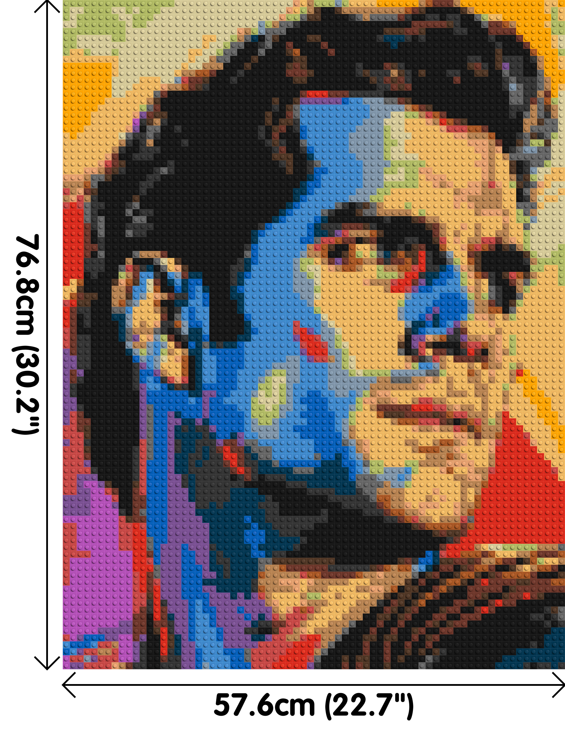 Henry Cavill - Brick Art Mosaic Kit 3x4 dimensions