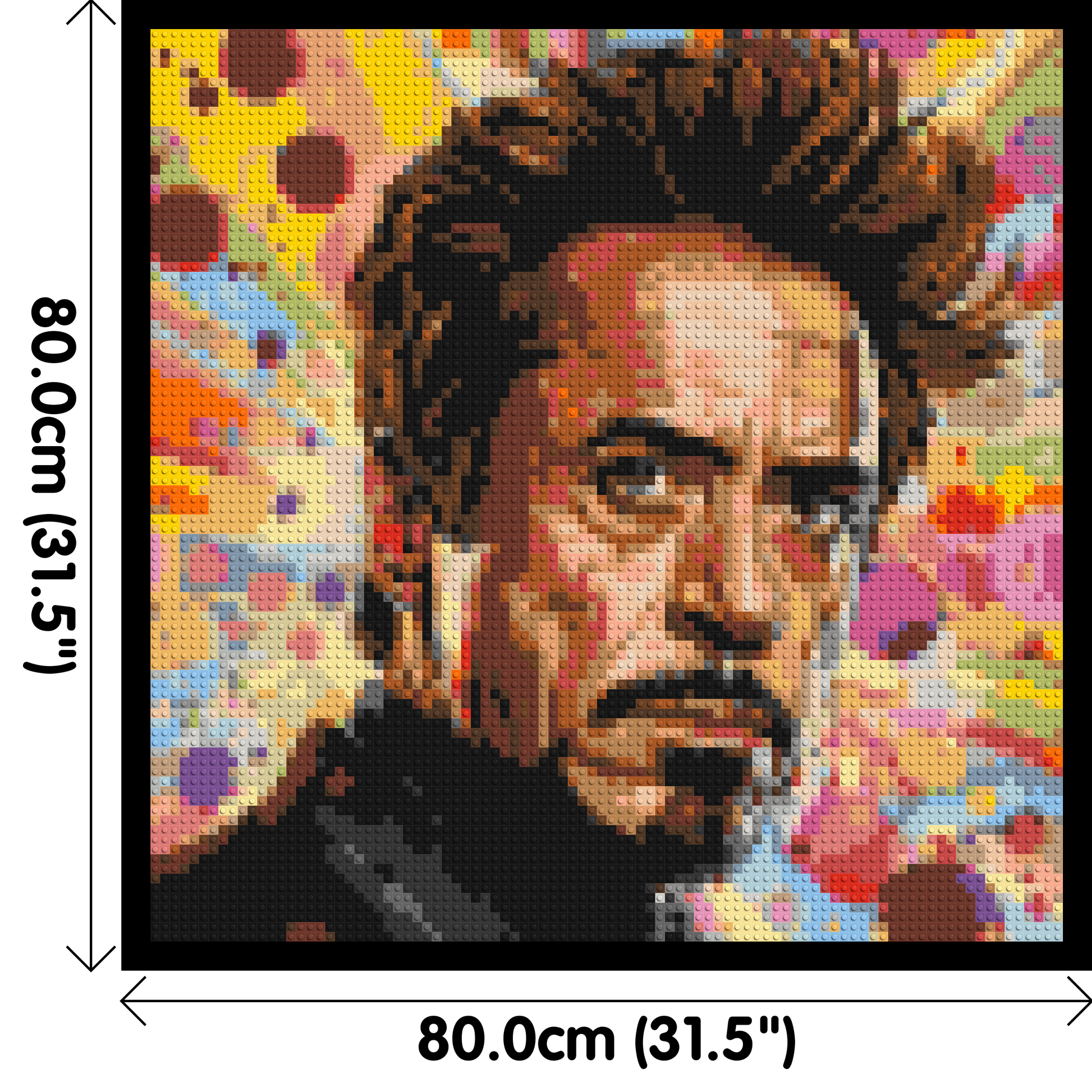 Robert Downey Jr. - Brick Art Mosaic Kit 4x4 dimensions with frame