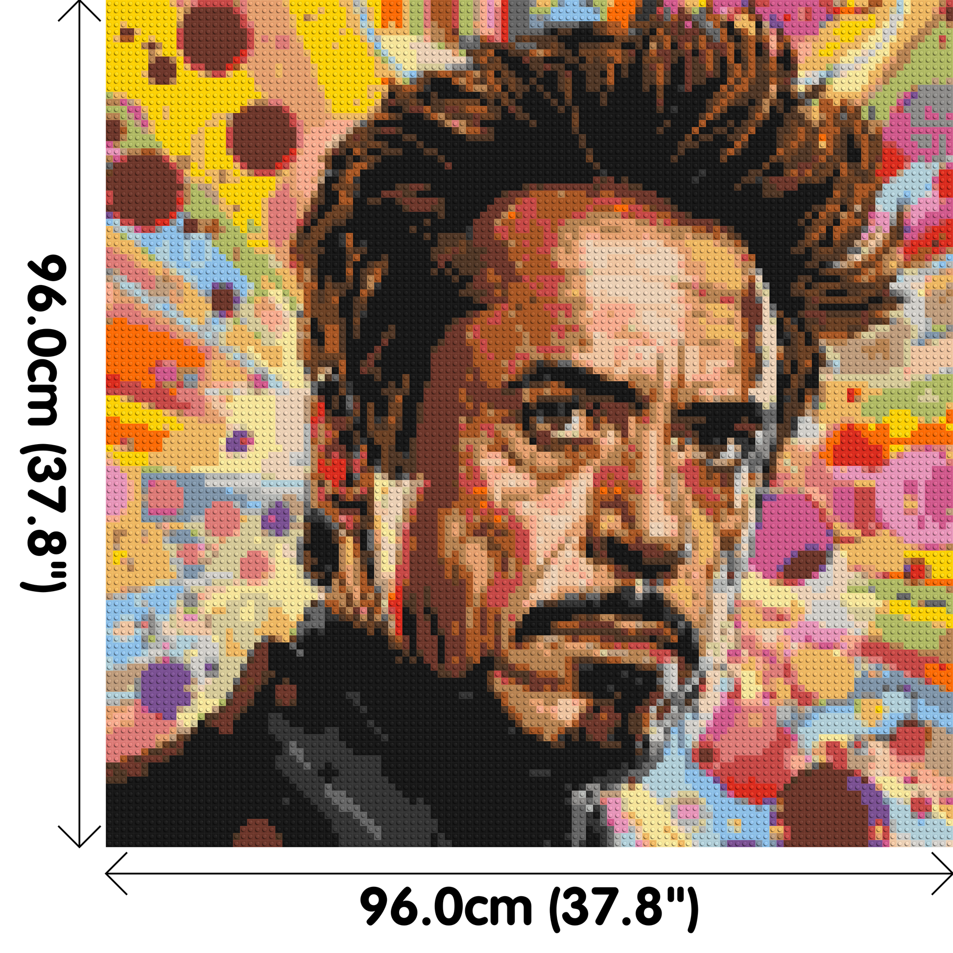 Robert Downey Jr. - Brick Art Mosaic Kit 5x5 dimensions