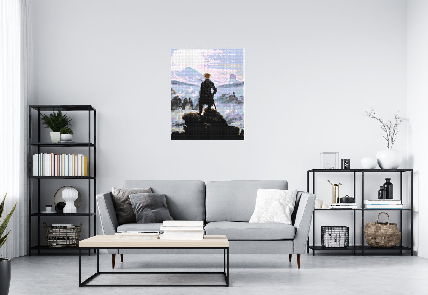 Wanderer Above the Sea of Fog by Caspar D. Friedrich  - Brick Art Mosaic Kit 4x5 large