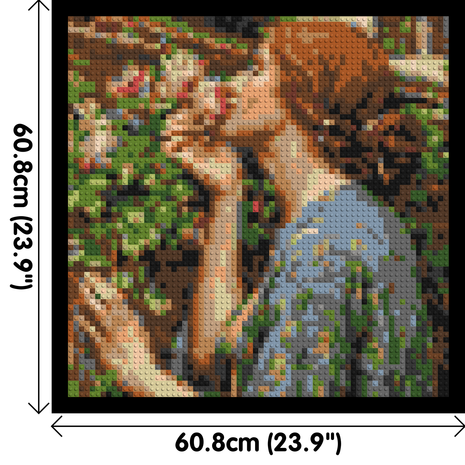 The Soul of The Rose by J. W. Waterhouse - Brick Art Mosaic Kit 3x3 dimensions with frame