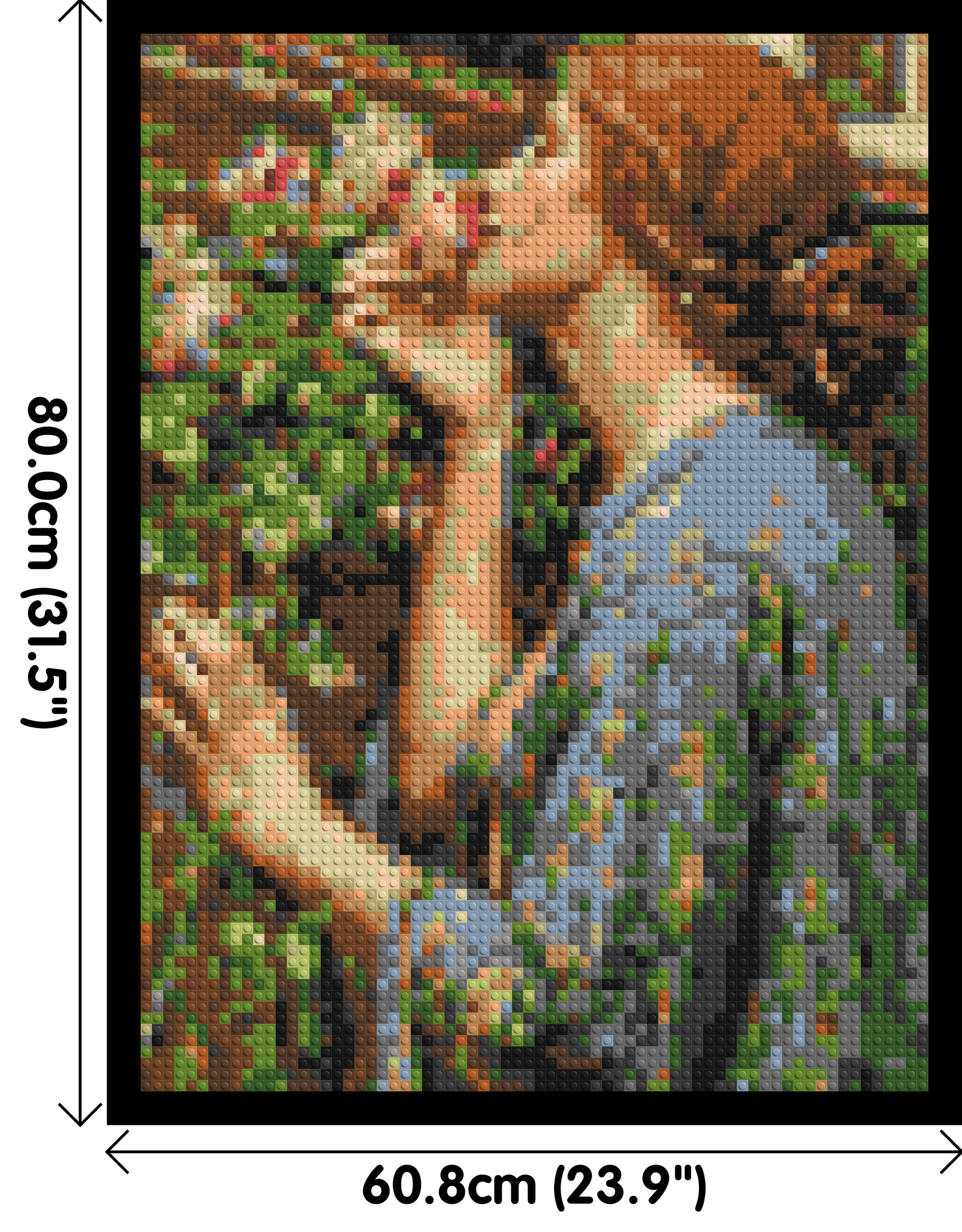 The Soul of The Rose by J. W. Waterhouse - Brick Art Mosaic Kit 3x4 dimensions with frame