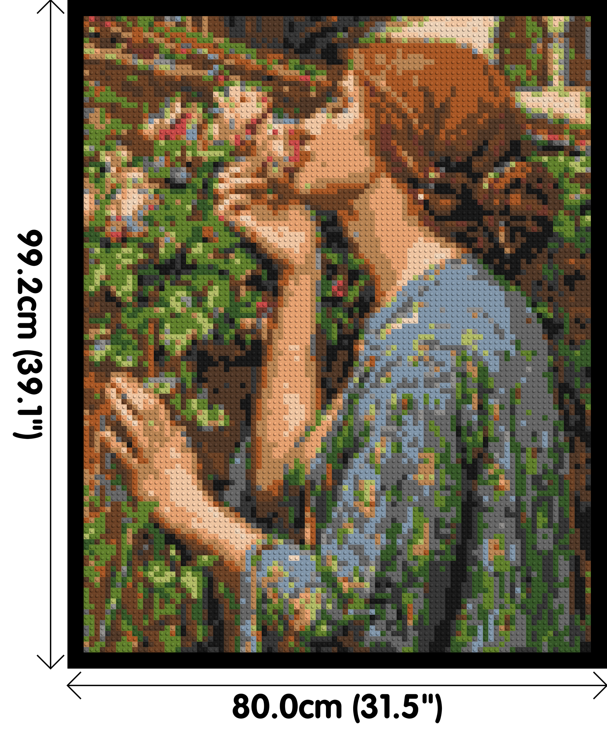 The Soul of The Rose by J. W. Waterhouse - Brick Art Mosaic Kit 4x5 dimensions with frame