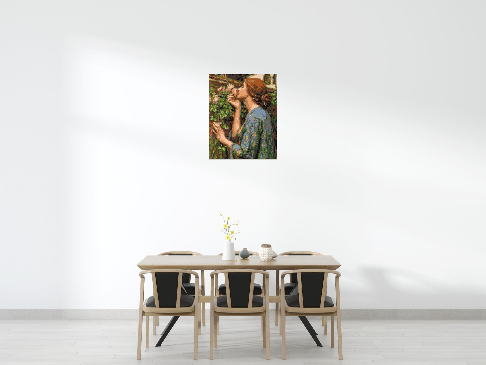 The Soul of The Rose by J. W. Waterhouse - Brick Art Mosaic Kit 4x5 scene