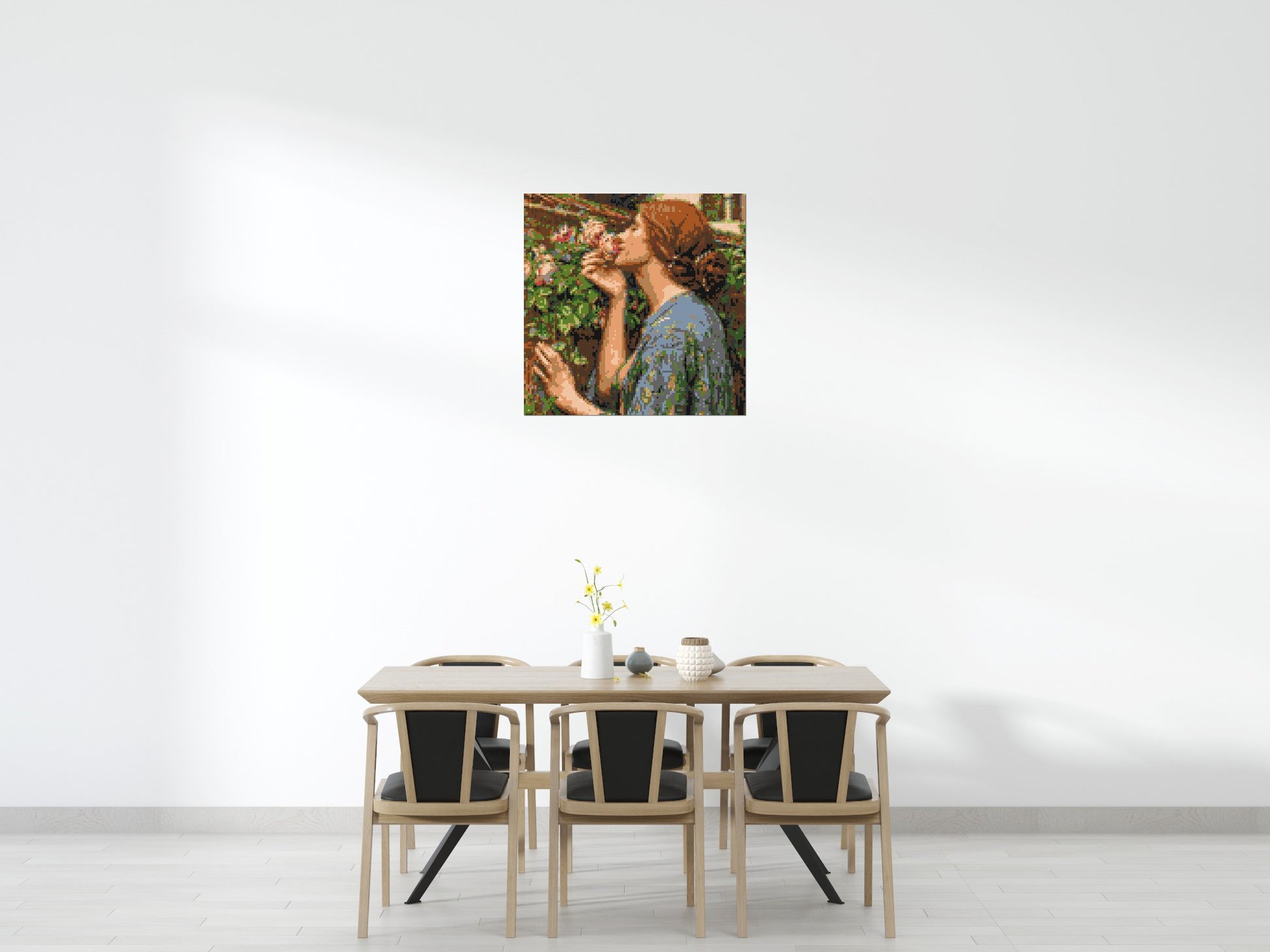 The Soul of The Rose by J. W. Waterhouse - Brick Art Mosaic Kit 5x5 scene