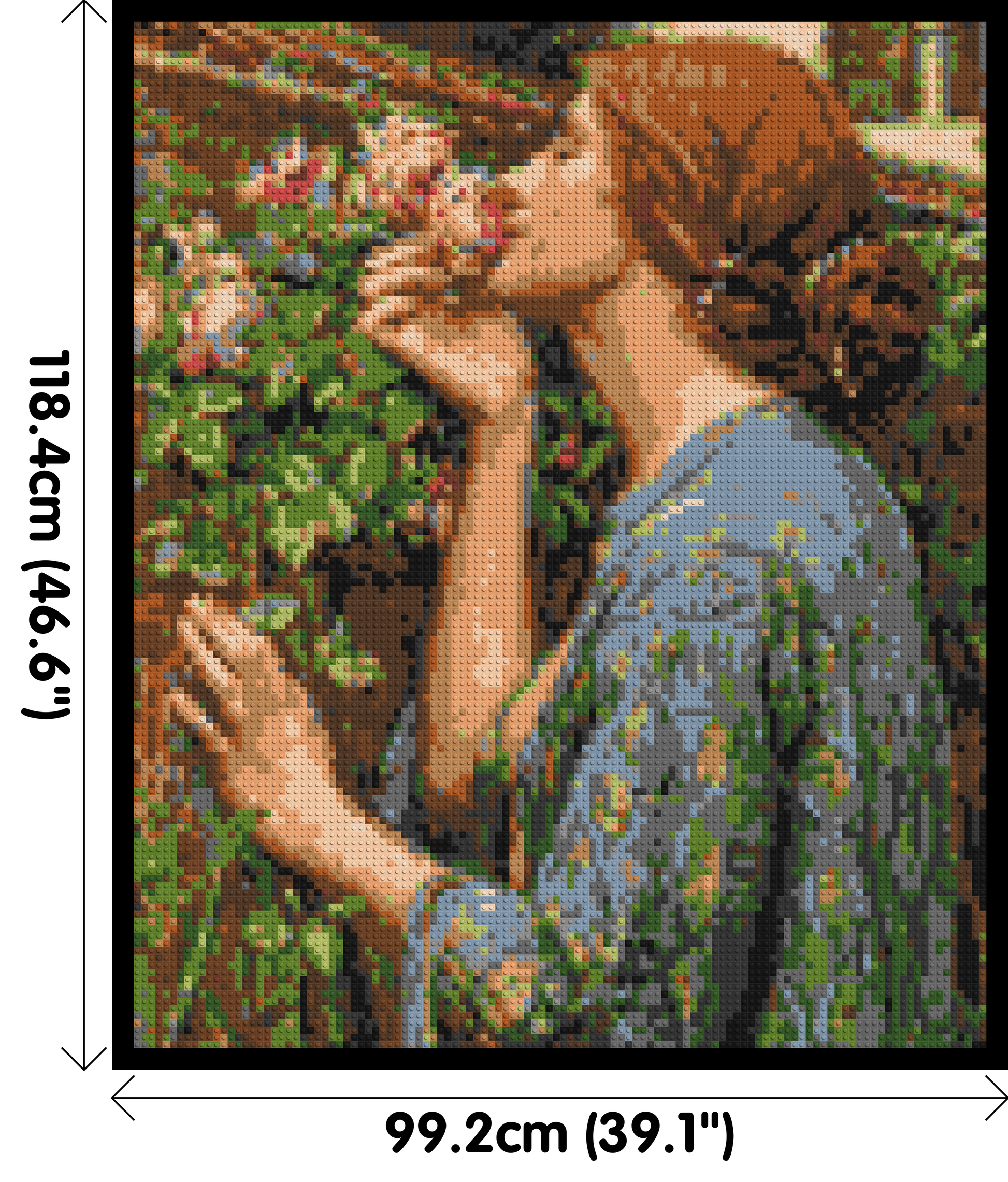 The Soul of The Rose by J. W. Waterhouse - Brick Art Mosaic Kit 5x6 dimensions with frame