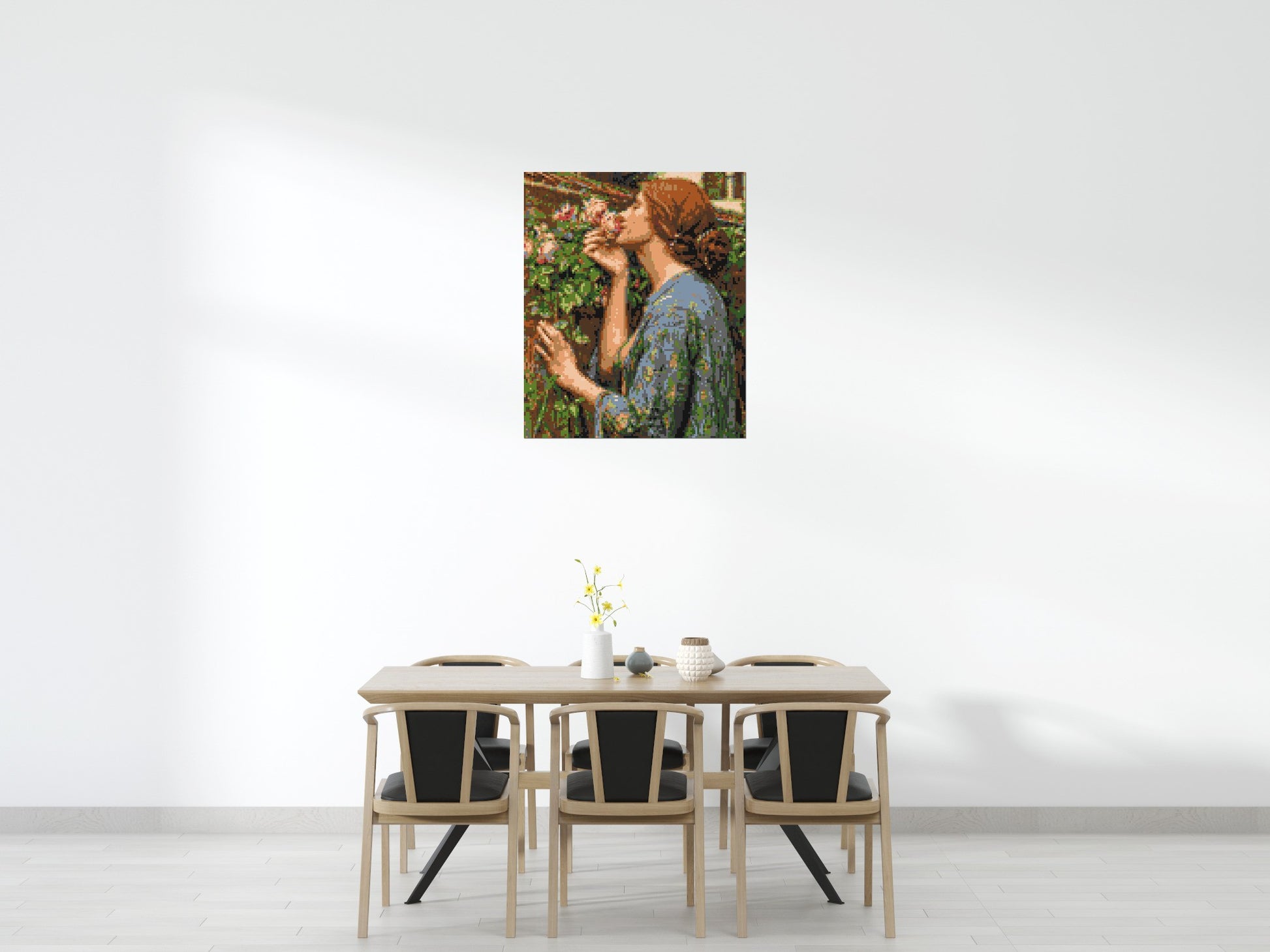 The Soul of The Rose by J. W. Waterhouse - Brick Art Mosaic Kit 5x6 scene