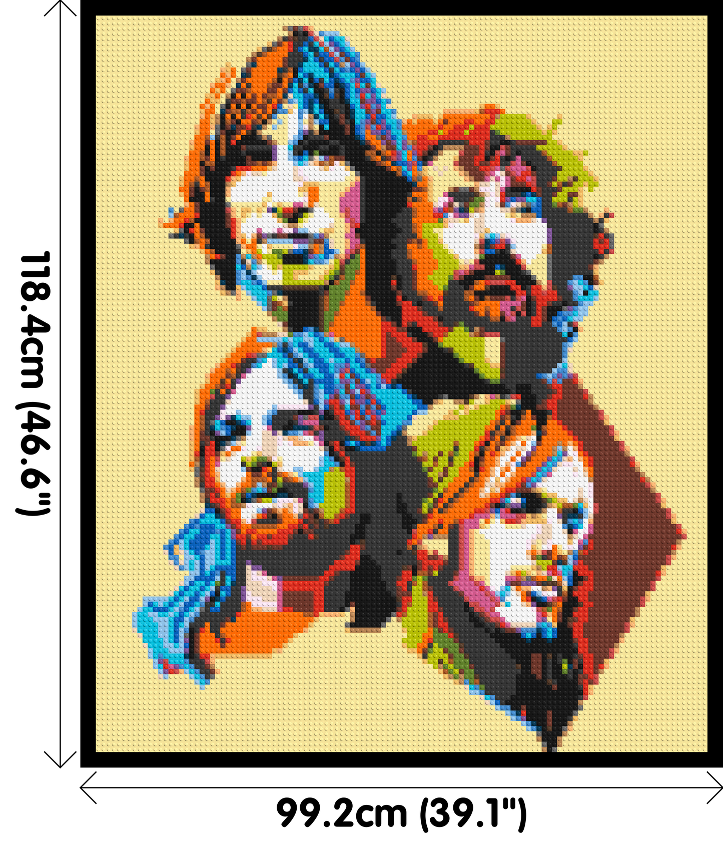 Pink Floyd - Brick Art Mosaic Kit 5x6 large