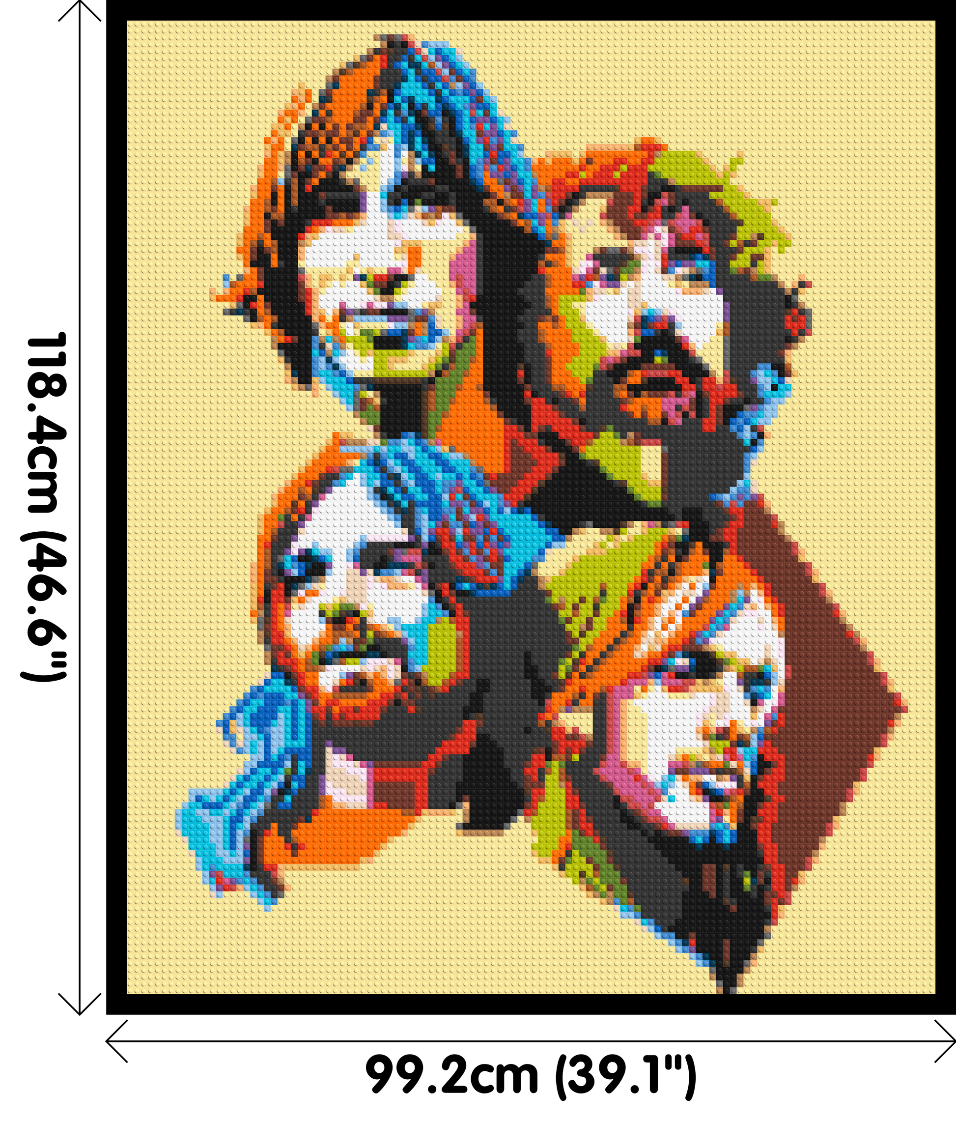 Pink Floyd - Brick Art Mosaic Kit 5x6 dimensions with frame