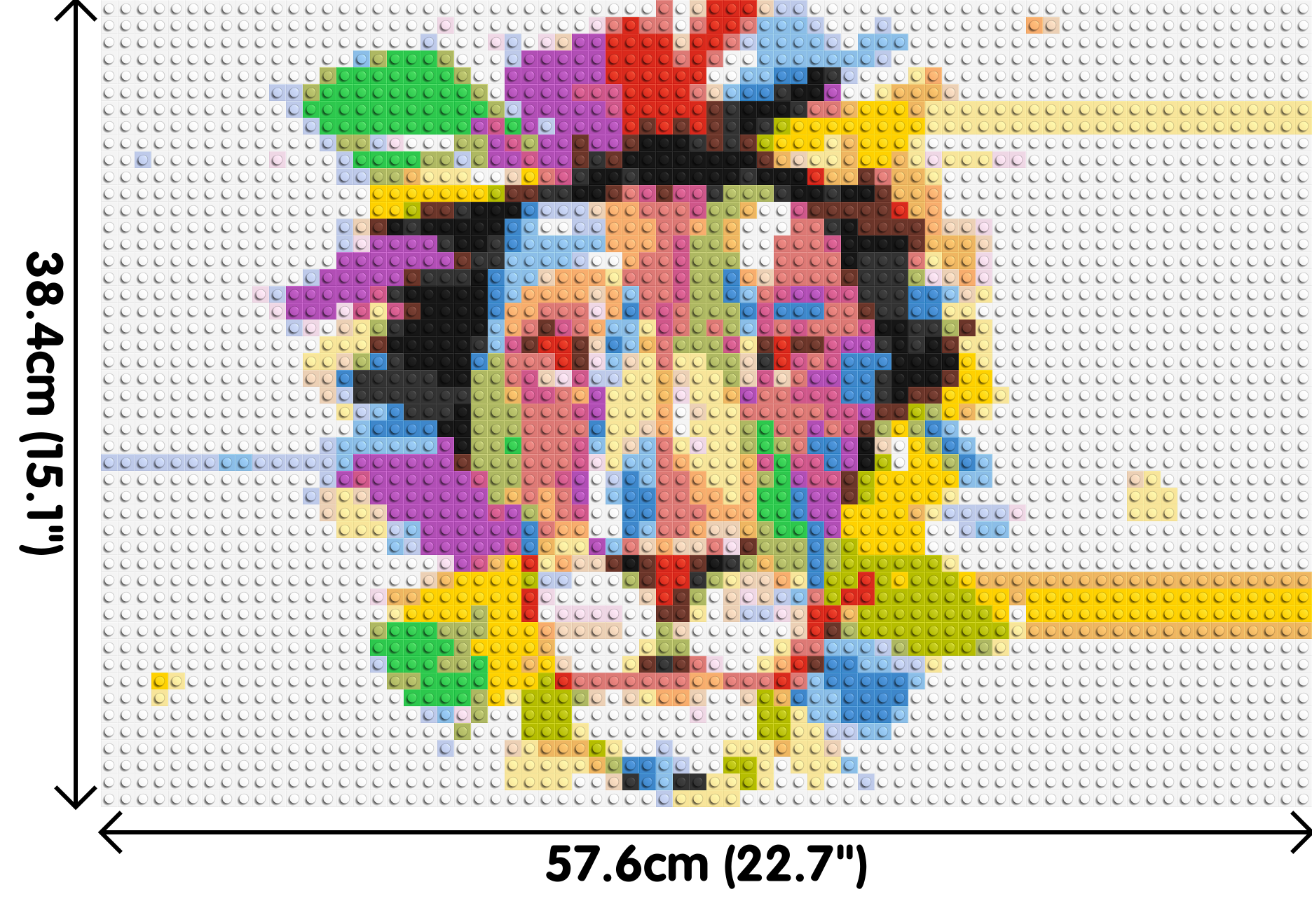 Abstract Lion Colourful Pop Art - Brick Art Mosaic Kit 3x2 dimensions