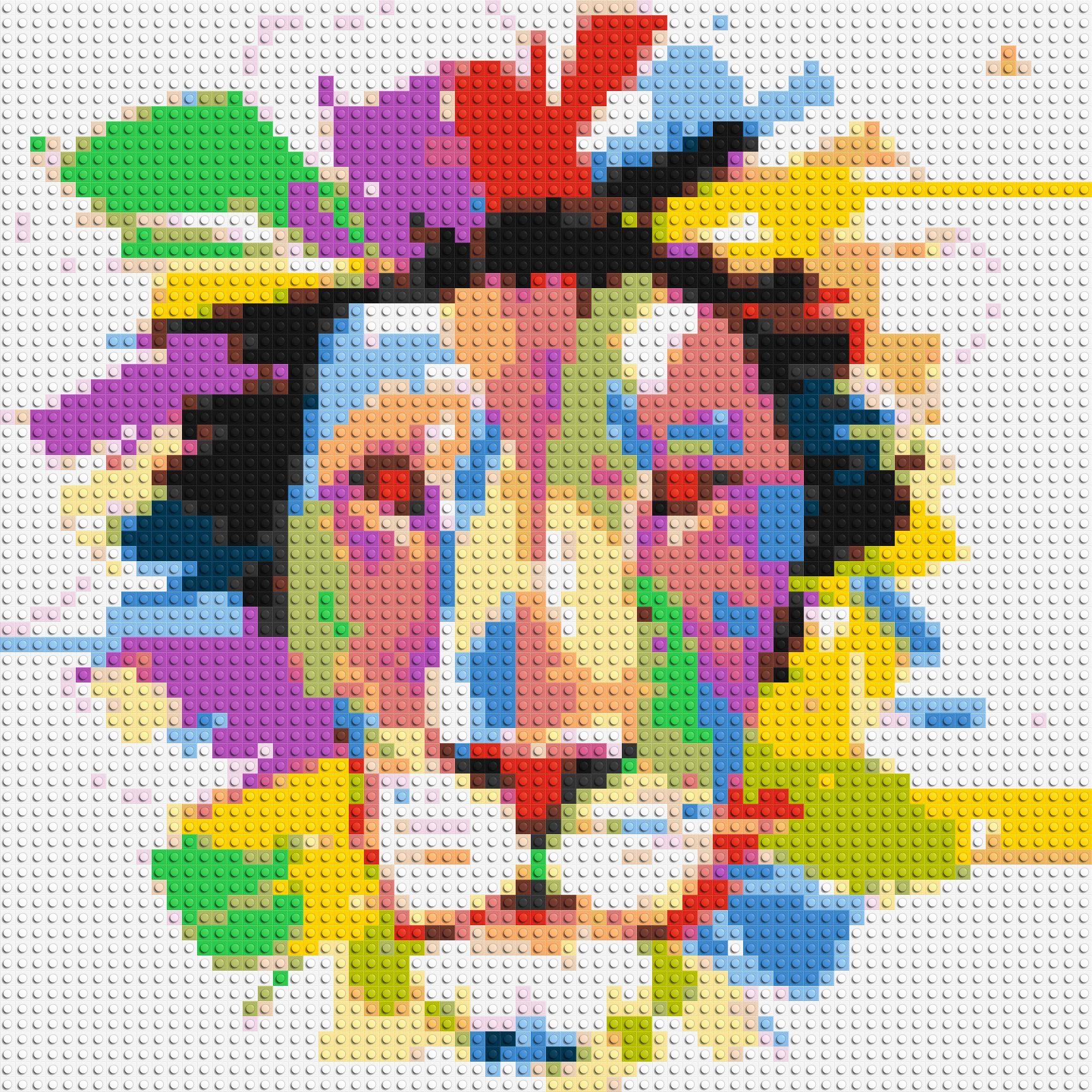 Abstract Lion Colourful Pop Art - Brick Art Mosaic Kit 3x3 large