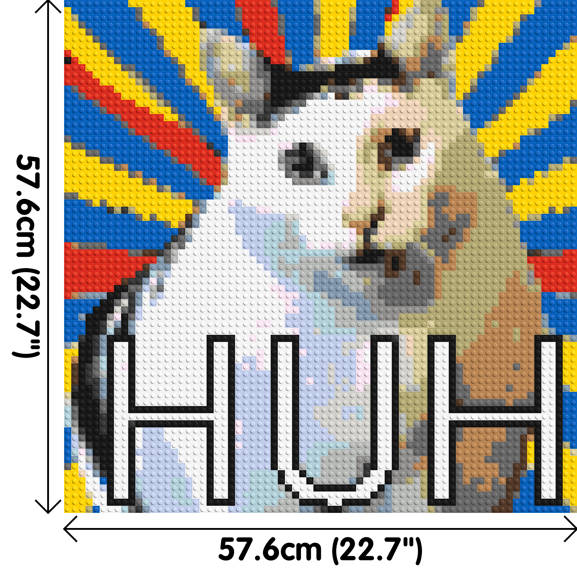 Huh Cat Meme - Brick Art Mosaic Kit 3x3 dimensions