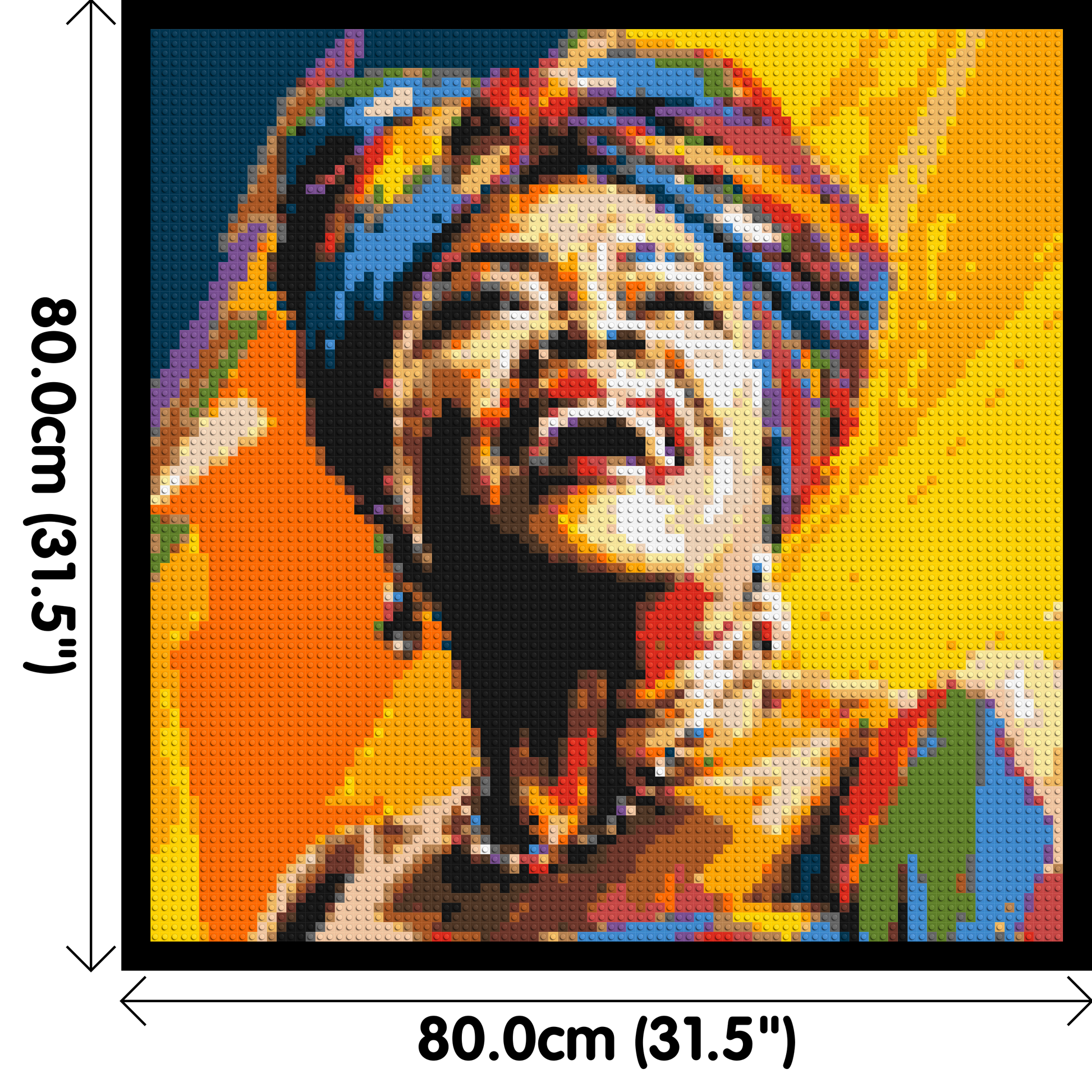 Maya Angelou - Brick Art Mosaic Kit 4x4 dimensions with frame