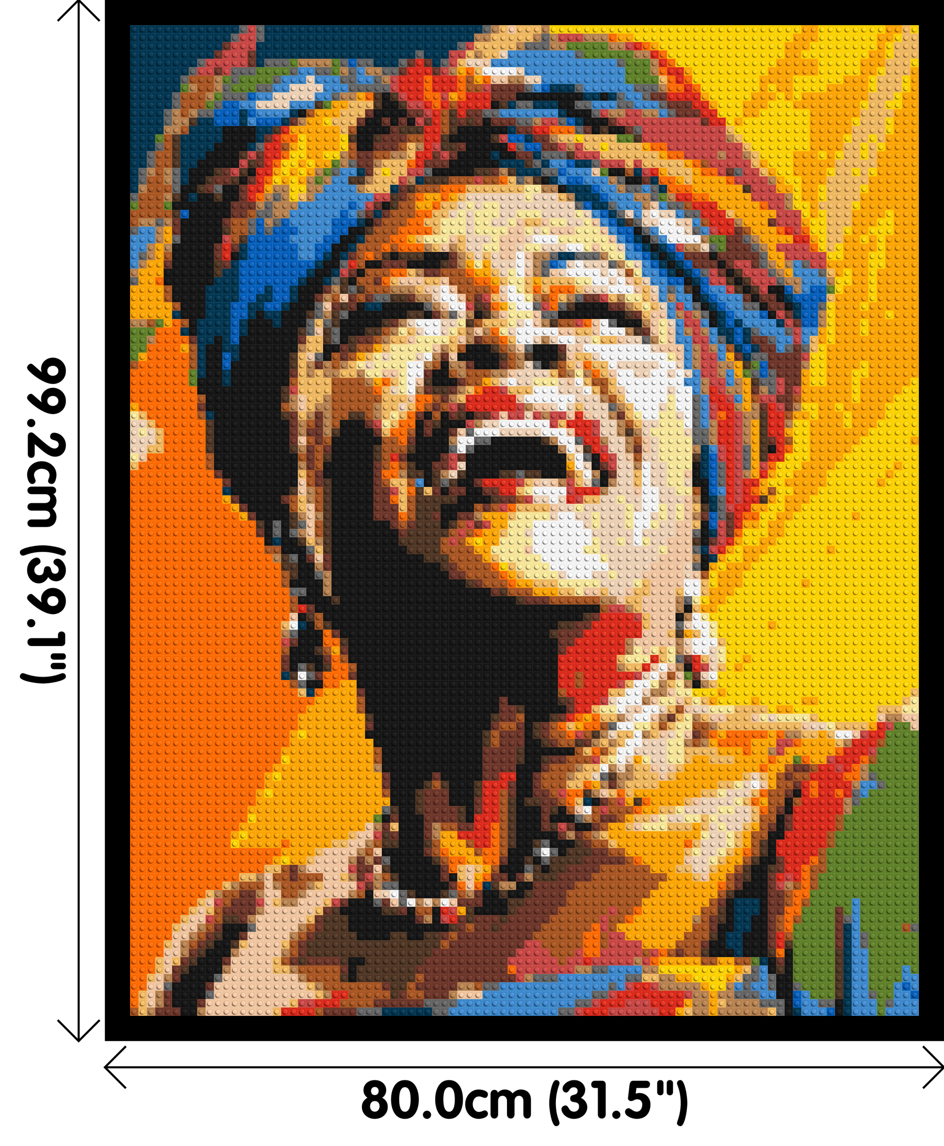 Maya Angelou - Brick Art Mosaic Kit 4x5 dimensions with frame