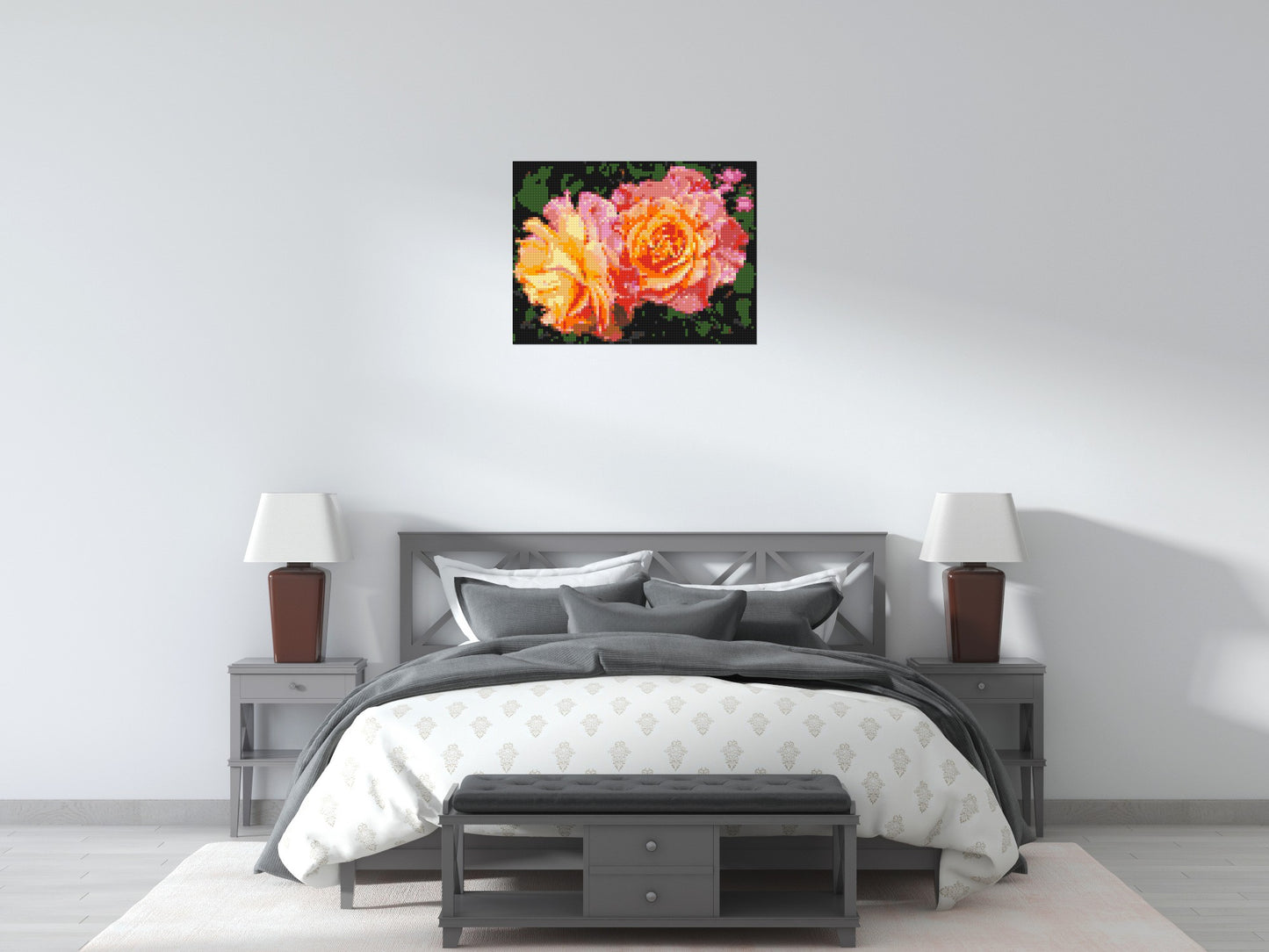 Roses - Brick Art Mosaic Kit 4x3 large