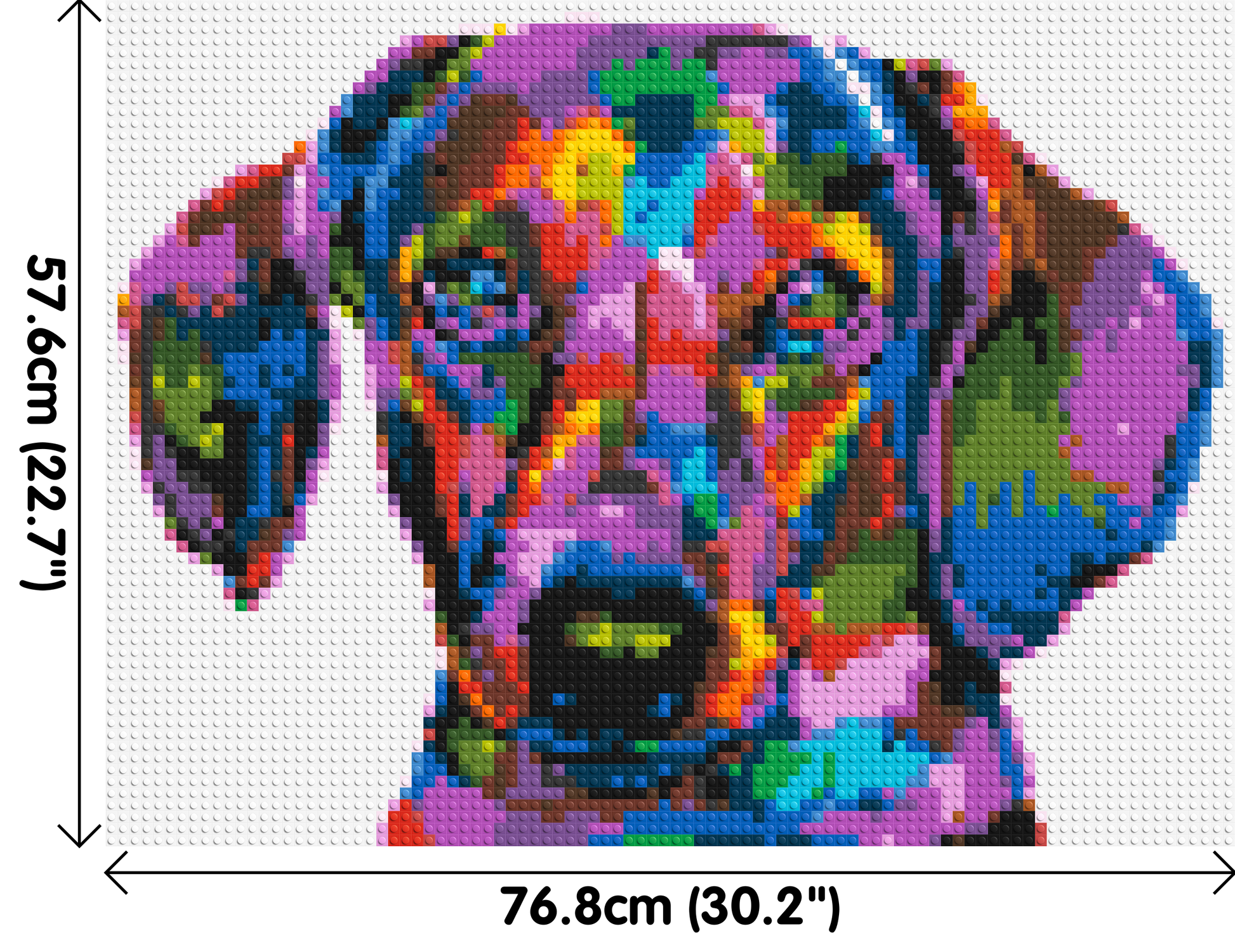 Dachshund Colourful Pop Art - Brick Art Mosaic Kit 4x3 dimensions