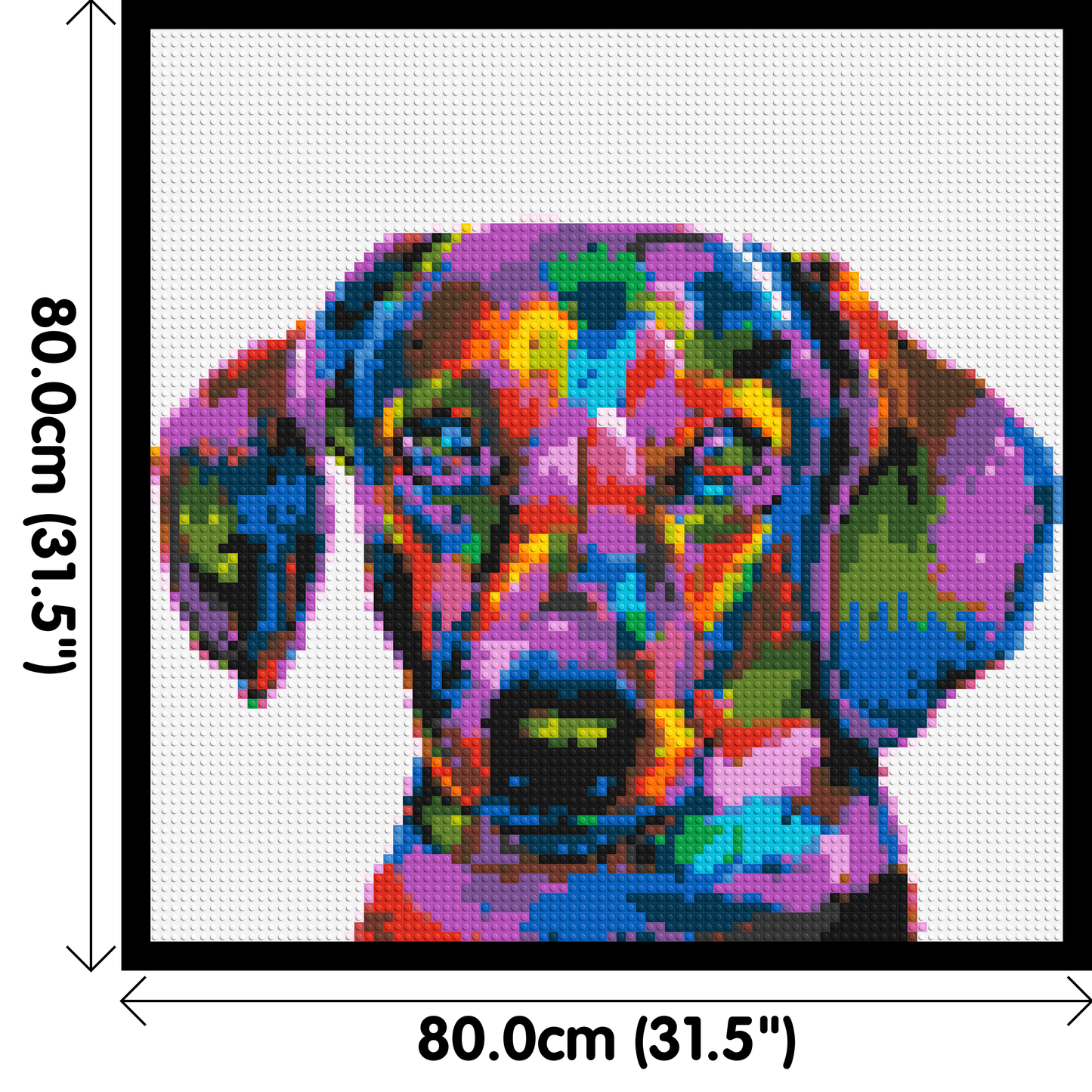 Dachshund Colourful Pop Art - Brick Art Mosaic Kit 4x4 large