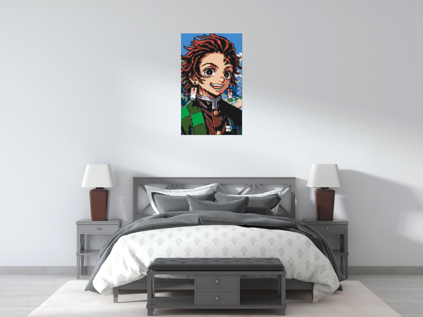 Tanjiro Pixel Art - Brick Art Mosaic Kit 3x5 large