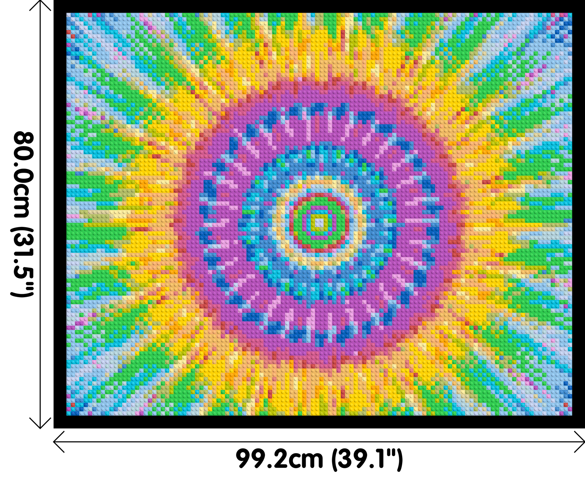 Abstract Pattern #4 - Brick Art Mosaic Kit 5x4 dimensions with frame