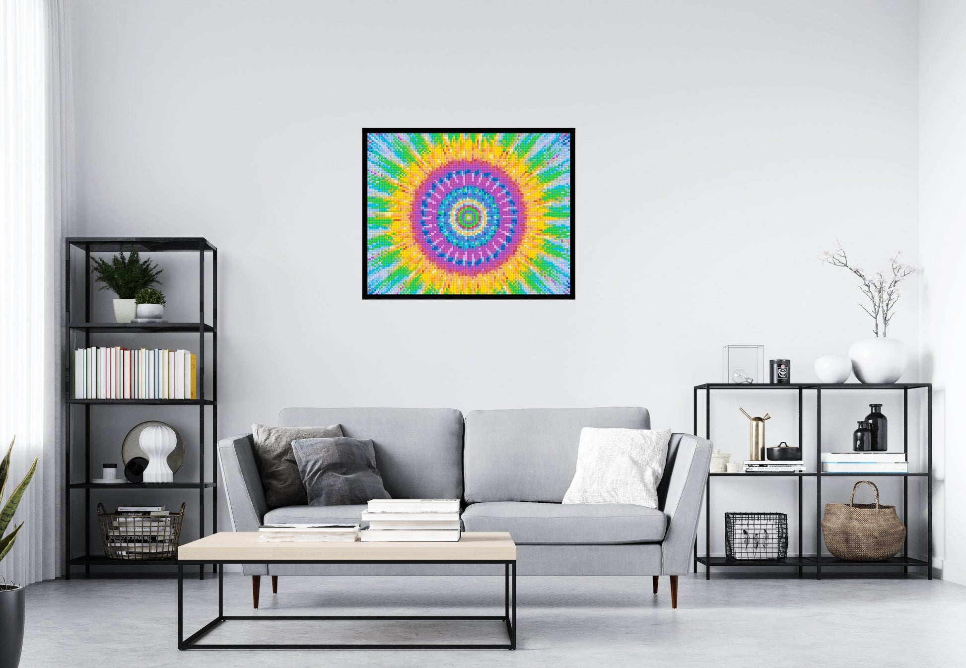 Abstract Pattern #4 - Brick Art Mosaic Kit 5x4 scene with frame