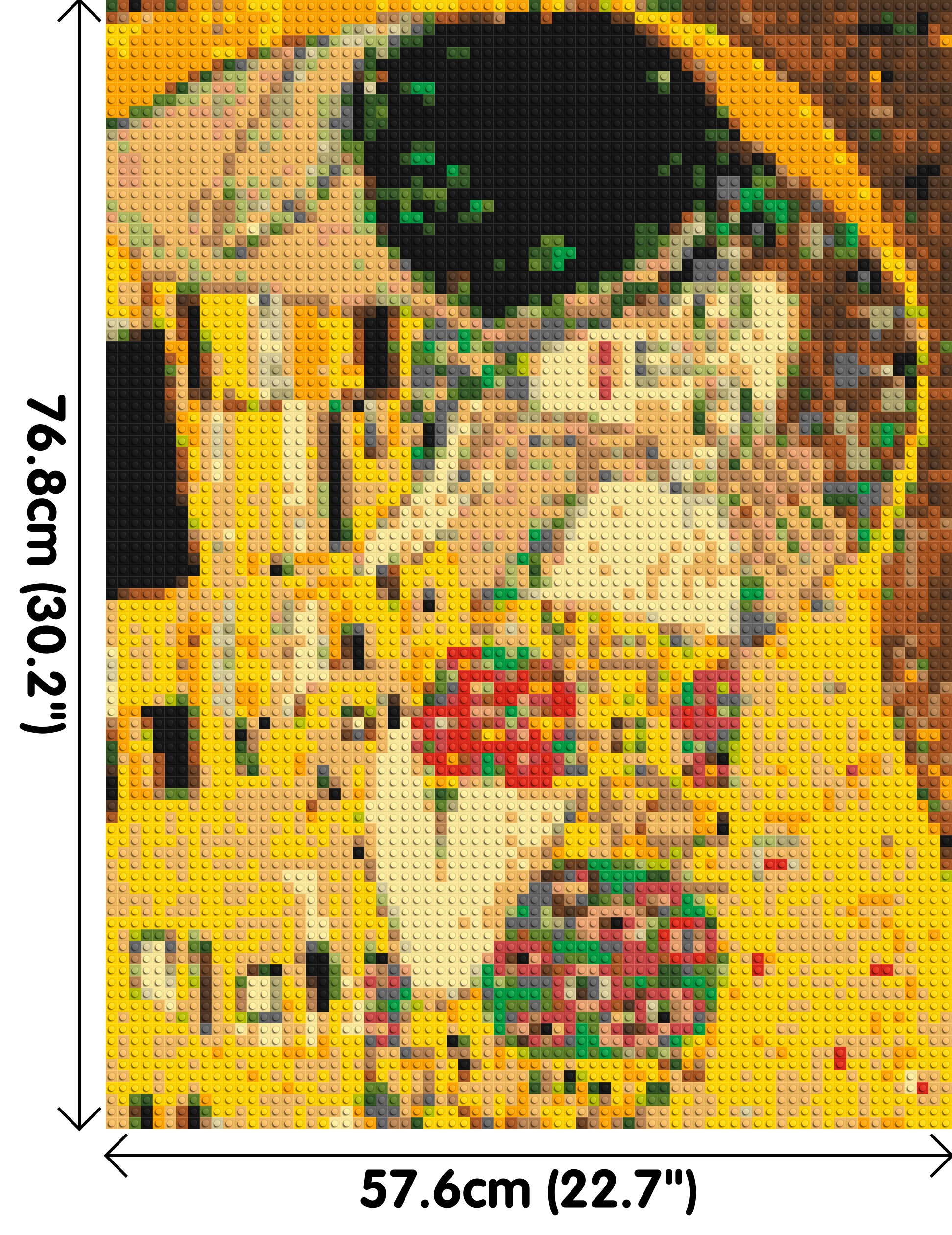 The Kiss by Gustav Klimt - Brick Art Mosaic Kit 3x4 dimensions