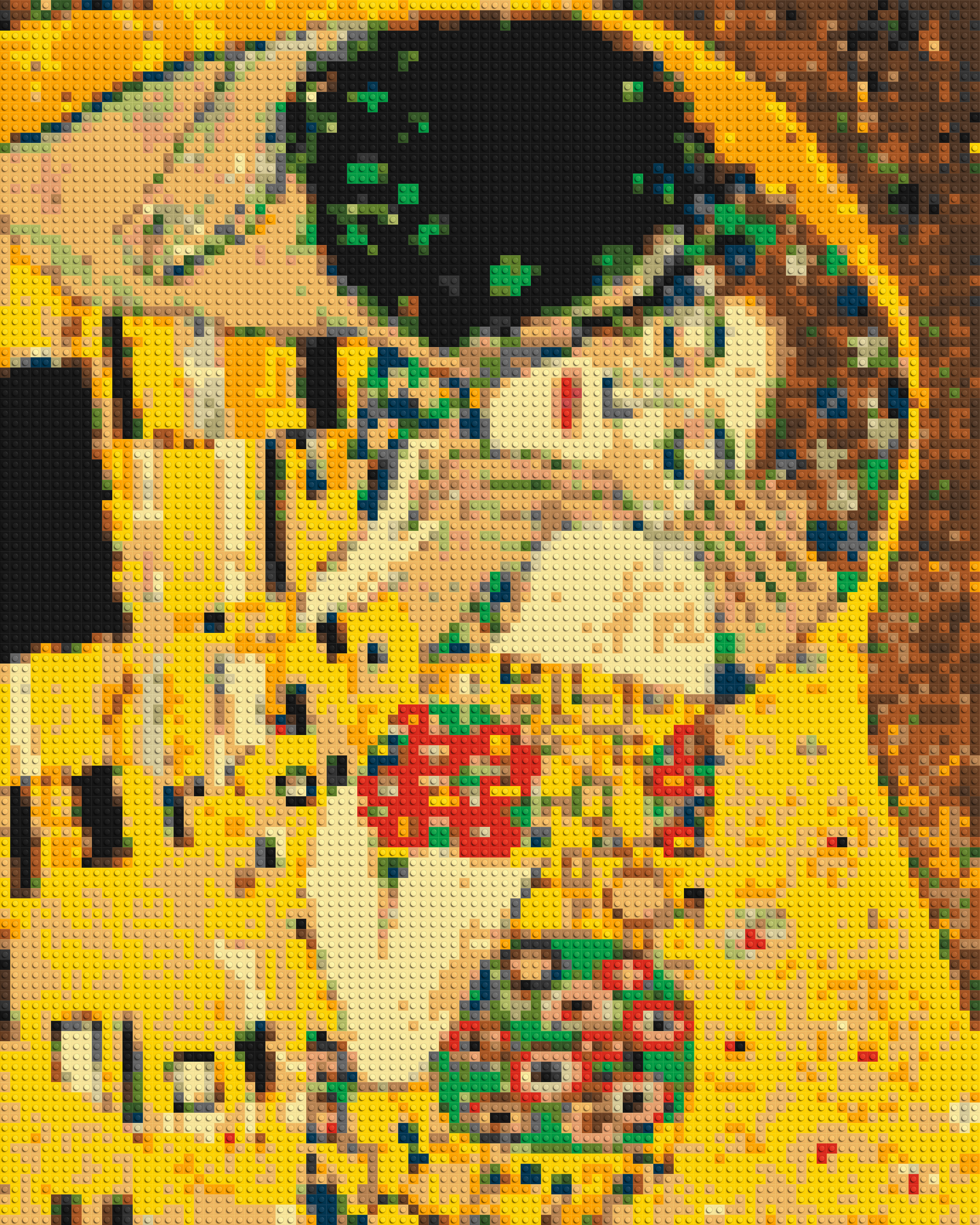 The Kiss by Gustav Klimt - Brick Art Mosaic Kit 4x5 large