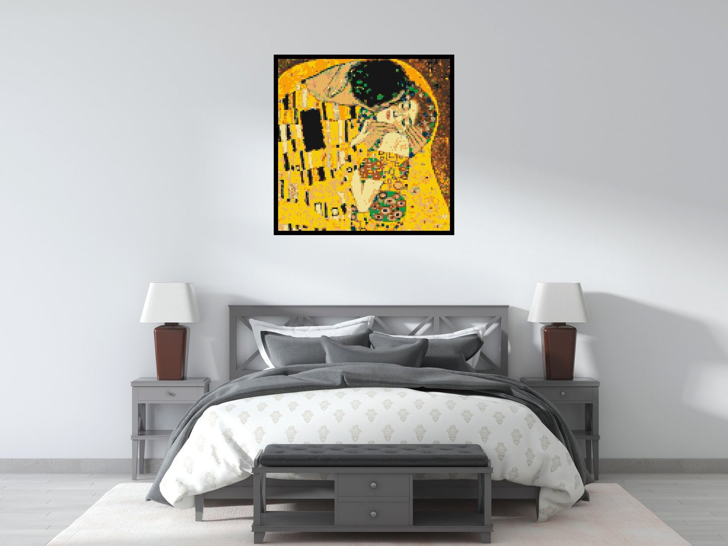 The Kiss by Gustav Klimt - Brick Art Mosaic Kit 5x5 large