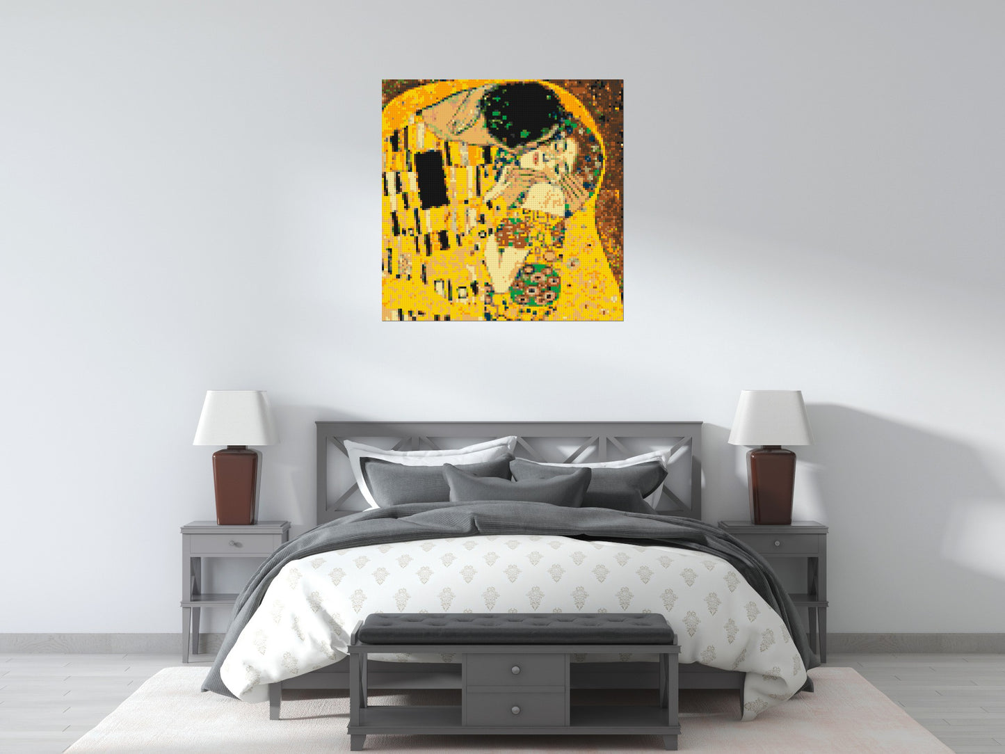 The Kiss by Gustav Klimt - Brick Art Mosaic Kit 5x5 large