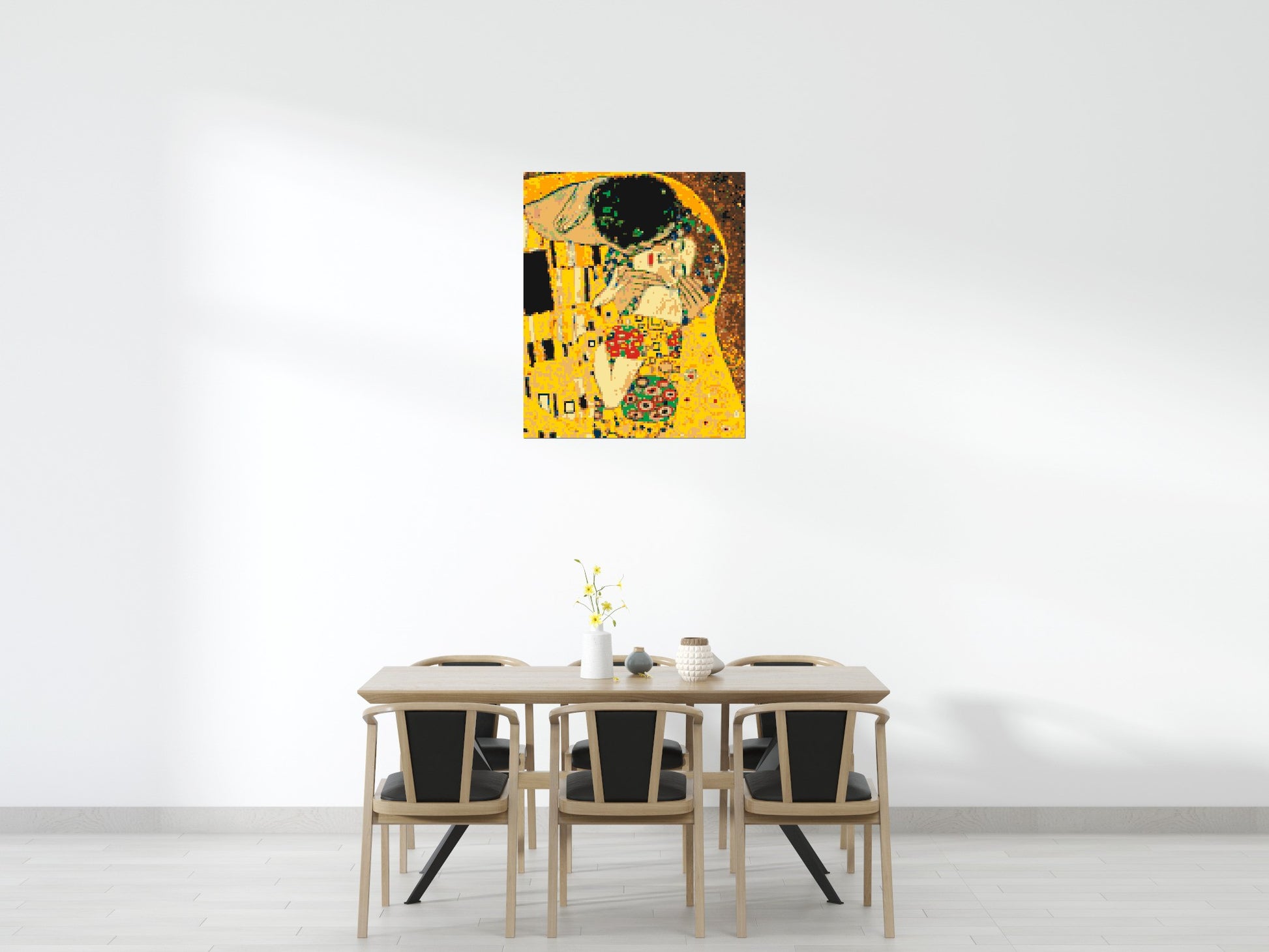 The Kiss by Gustav Klimt - Brick Art Mosaic Kit 5x6 scene