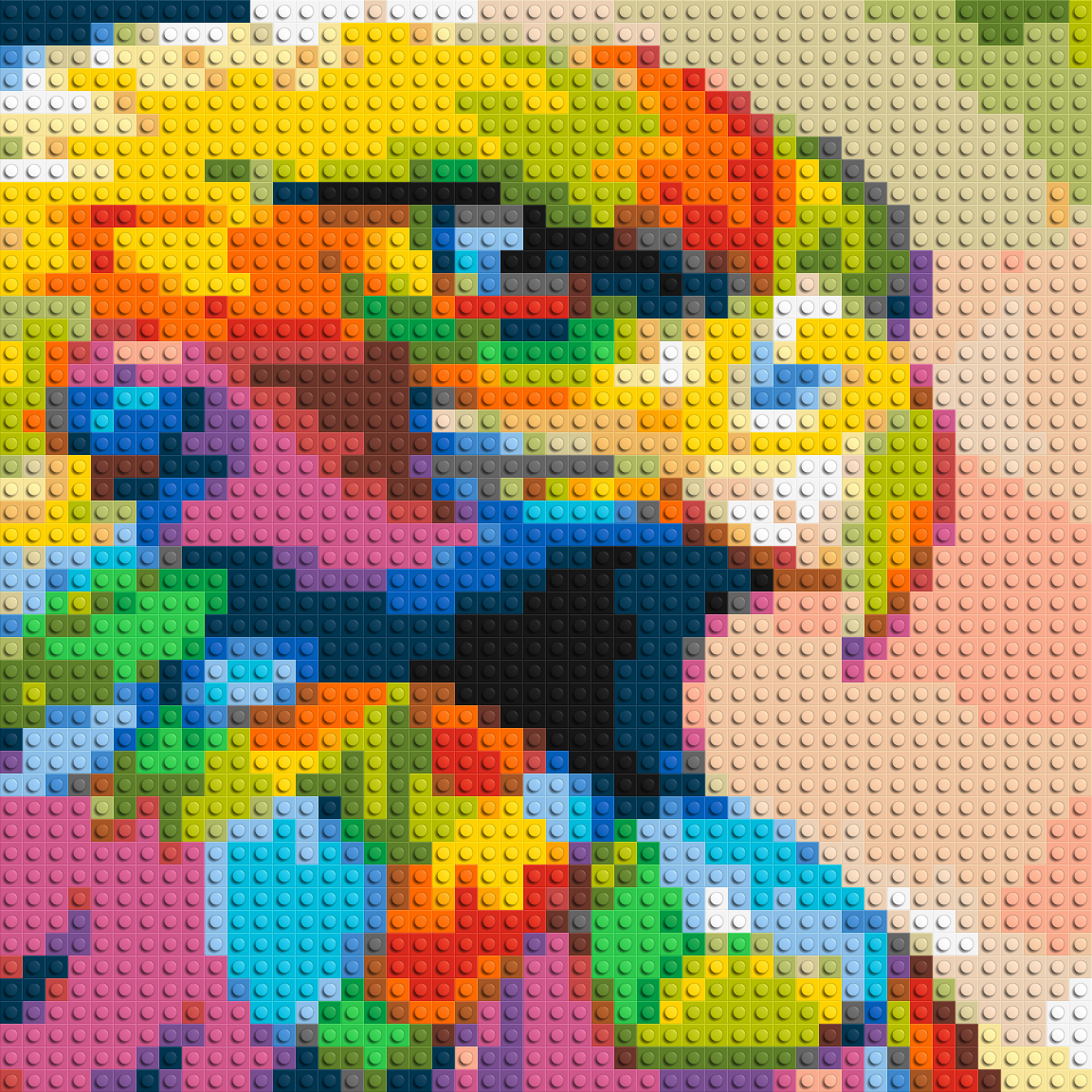 Eagle Colourful Pop Art - Brick Art Mosaic Kit 2x2 large