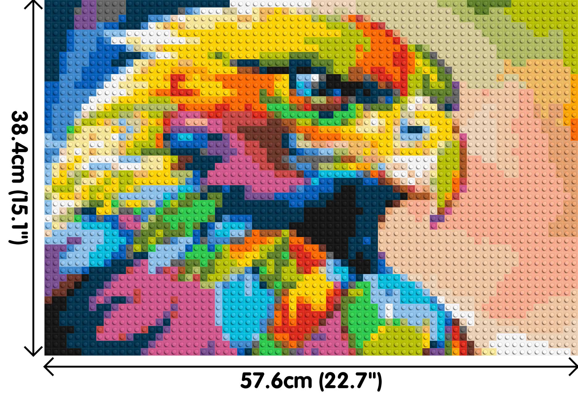 Eagle Colourful Pop Art - Brick Art Mosaic Kit 3x2 dimensions