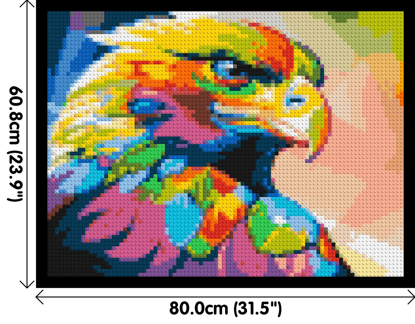 Eagle Colourful Pop Art - Brick Art Mosaic Kit 4x3 large