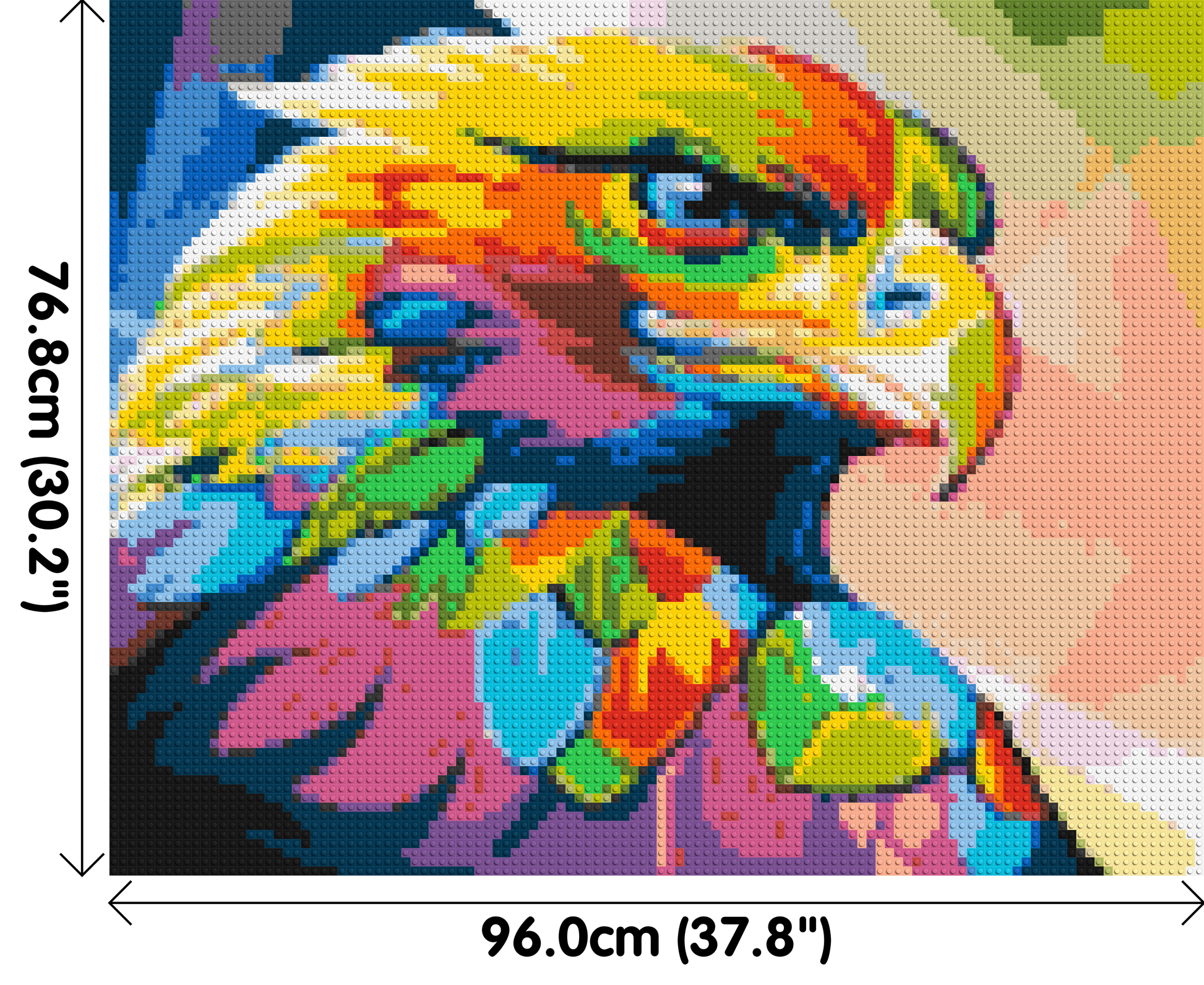 Eagle Colourful Pop Art - Brick Art Mosaic Kit 5x4 dimensions