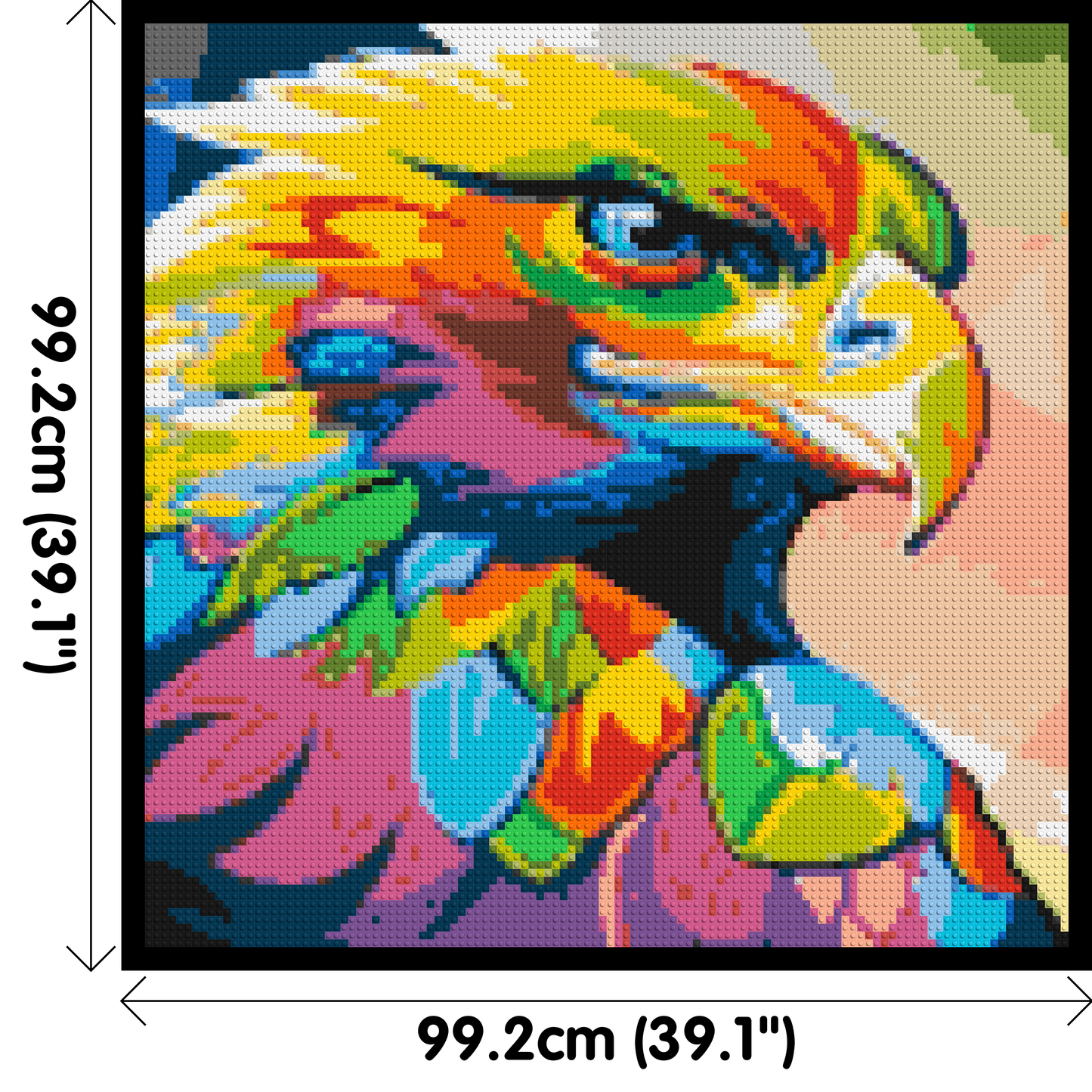 Eagle Colourful Pop Art - Brick Art Mosaic Kit 5x5 large