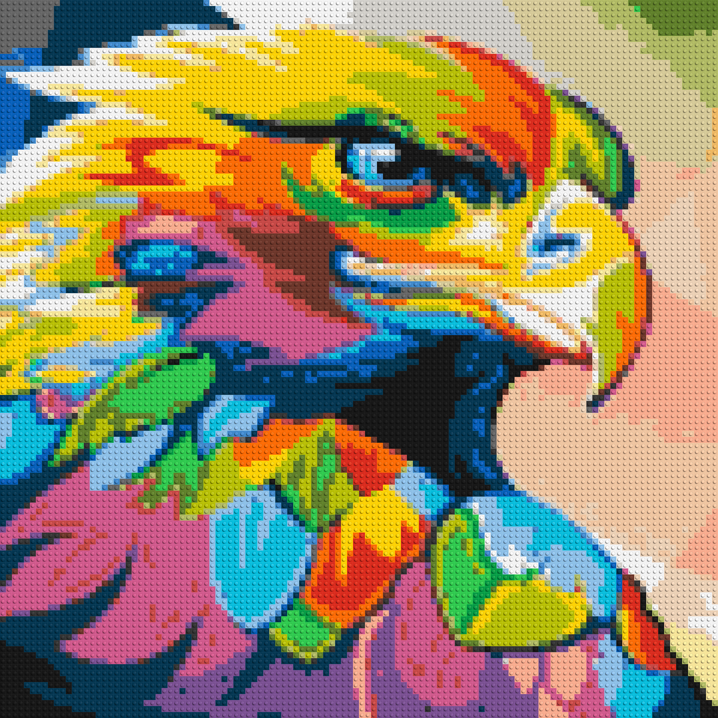 Eagle Colourful Pop Art - Brick Art Mosaic Kit 5x5 large