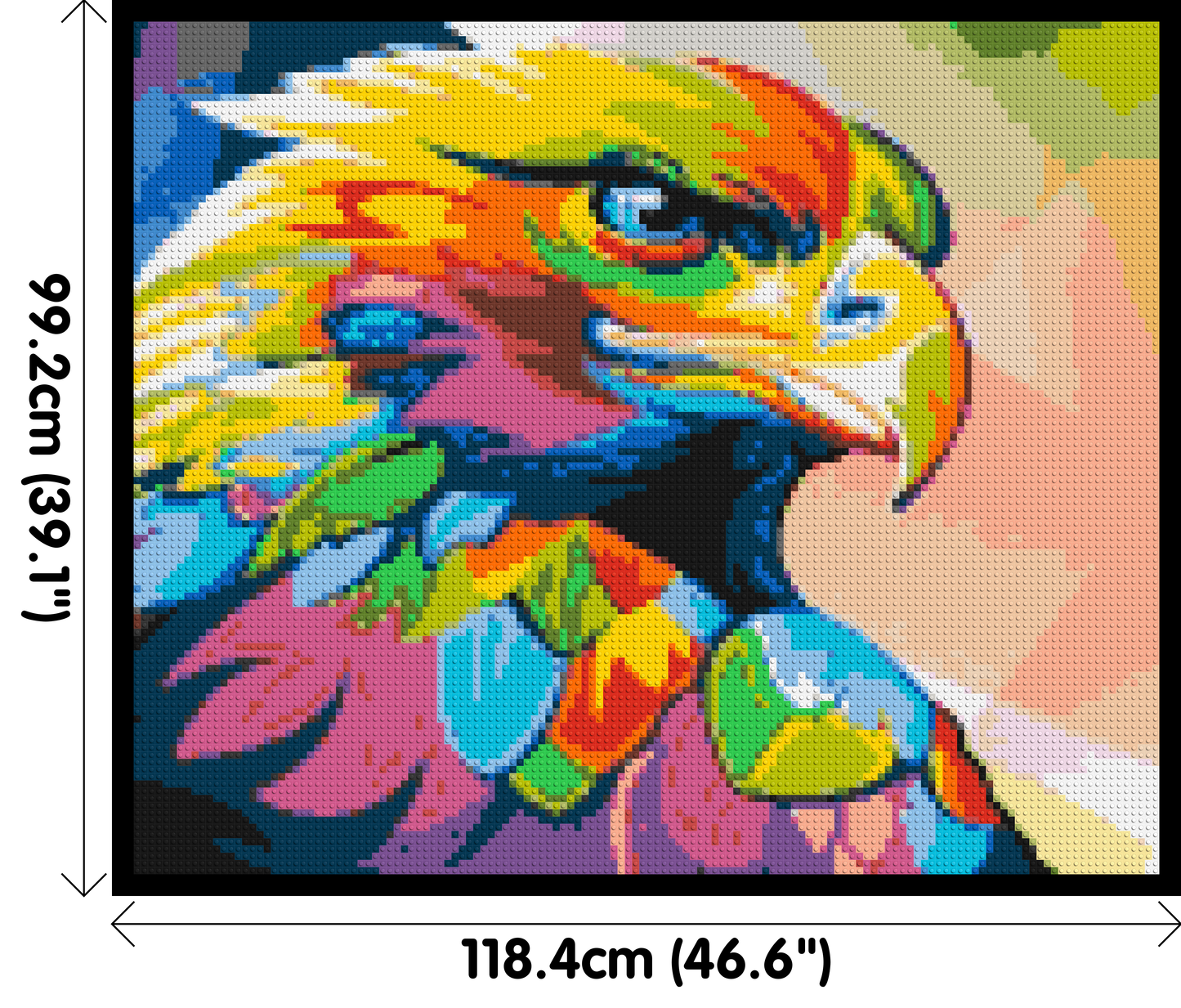 Eagle Colourful Pop Art - Brick Art Mosaic Kit 6x5 large