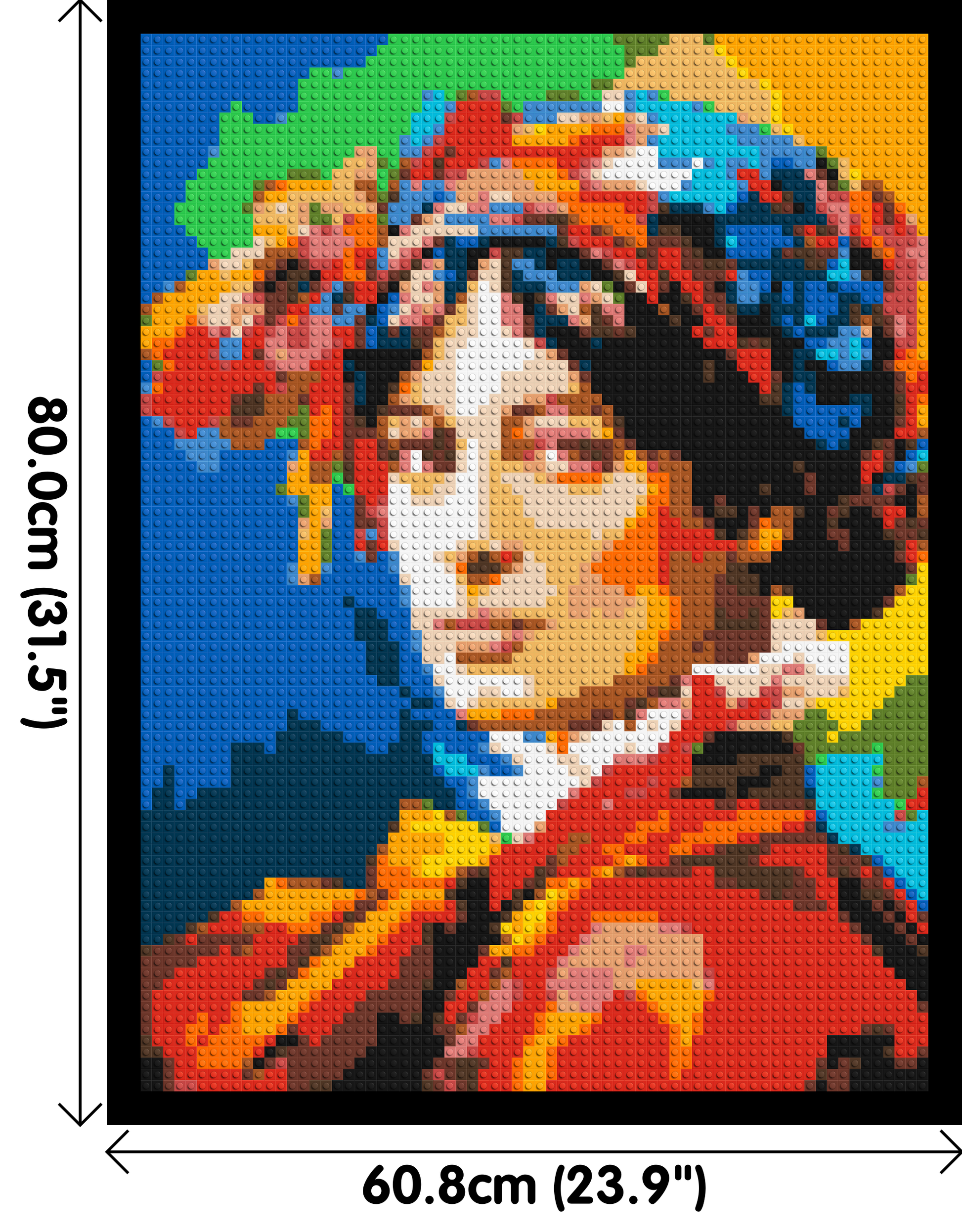 Jane Austen - Brick Art Mosaic Kit 3x4 dimensions with frame