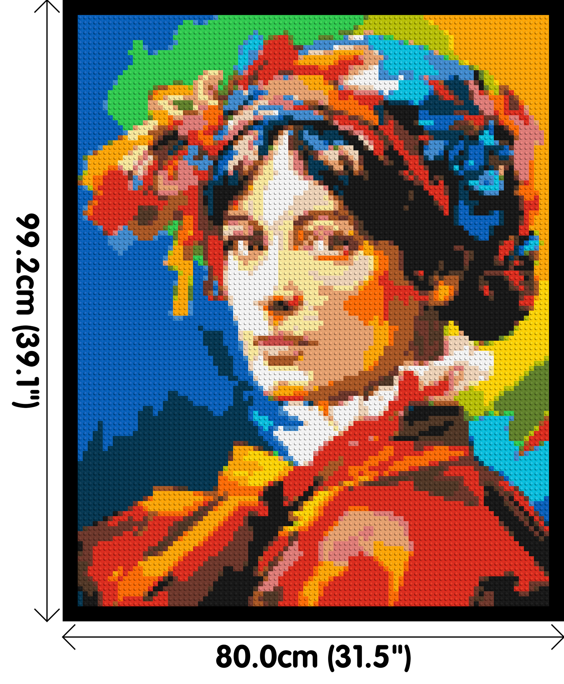 Jane Austen - Brick Art Mosaic Kit 4x5 dimensions with frame