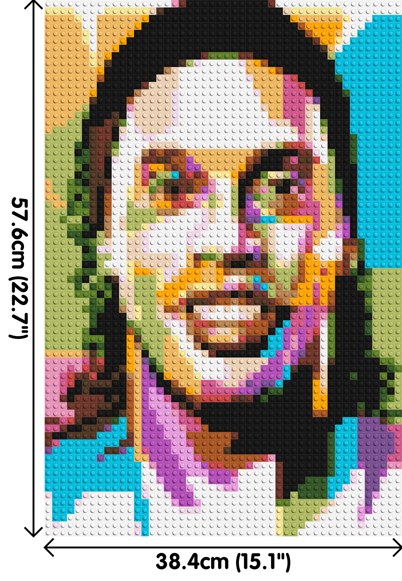 Ronaldinho Gaúcho - Brick Art Mosaic Kit 2x3 dimensions