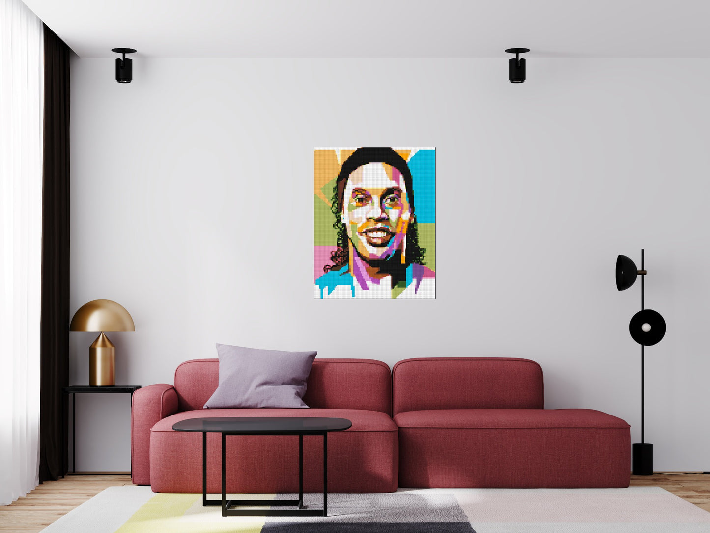 Ronaldinho Gaúcho - Brick Art Mosaic Kit 4x5 large