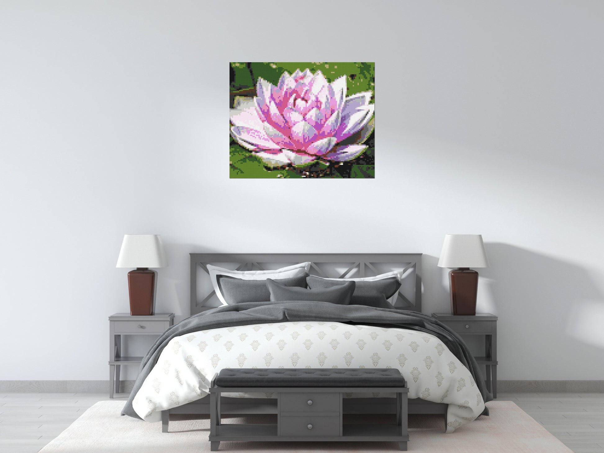 Water Lily - Brick Art Mosaic Kit 5x4 scene