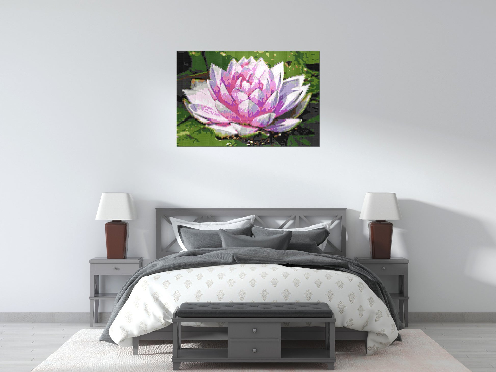 Water Lily - Brick Art Mosaic Kit 6x4 scene