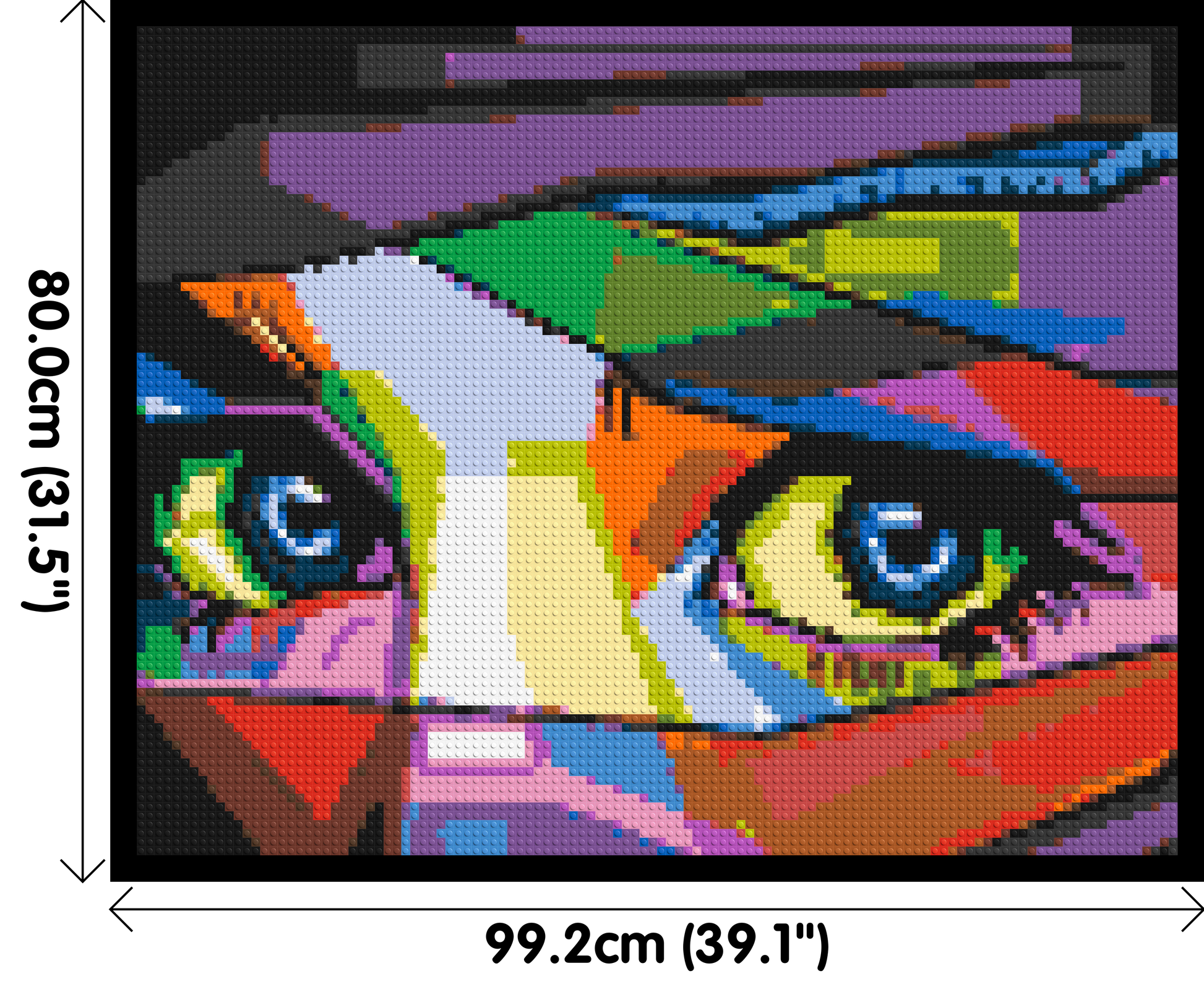 Colourful Gaze - Brick Art Mosaic Kit 5x4 dimensions with frame