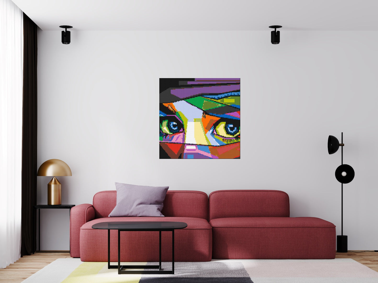 Colourful Gaze - Brick Art Mosaic Kit 5x5 large