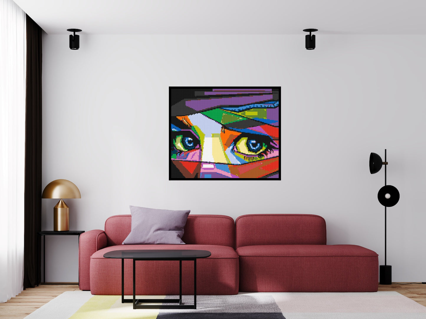 Colourful Gaze - Brick Art Mosaic Kit 6x5 large