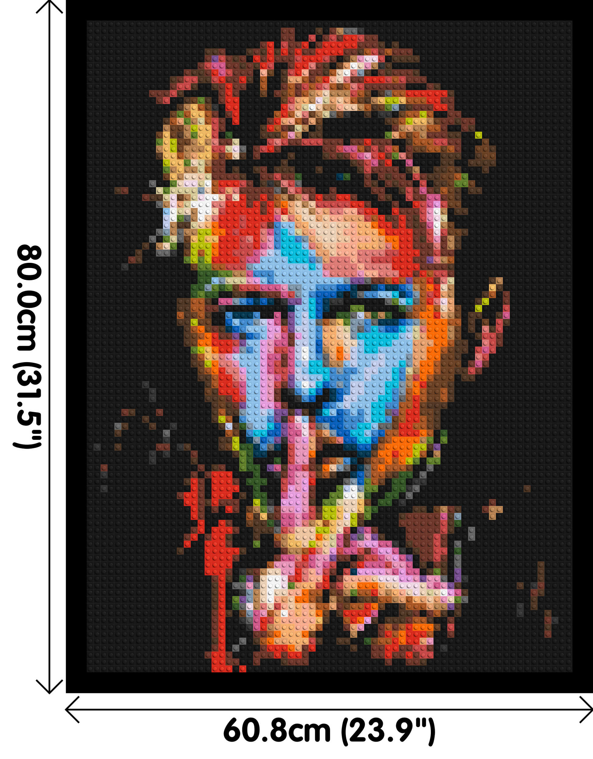 David Bowie - Brick Art Mosaic Kit 3x4 dimensions with frame