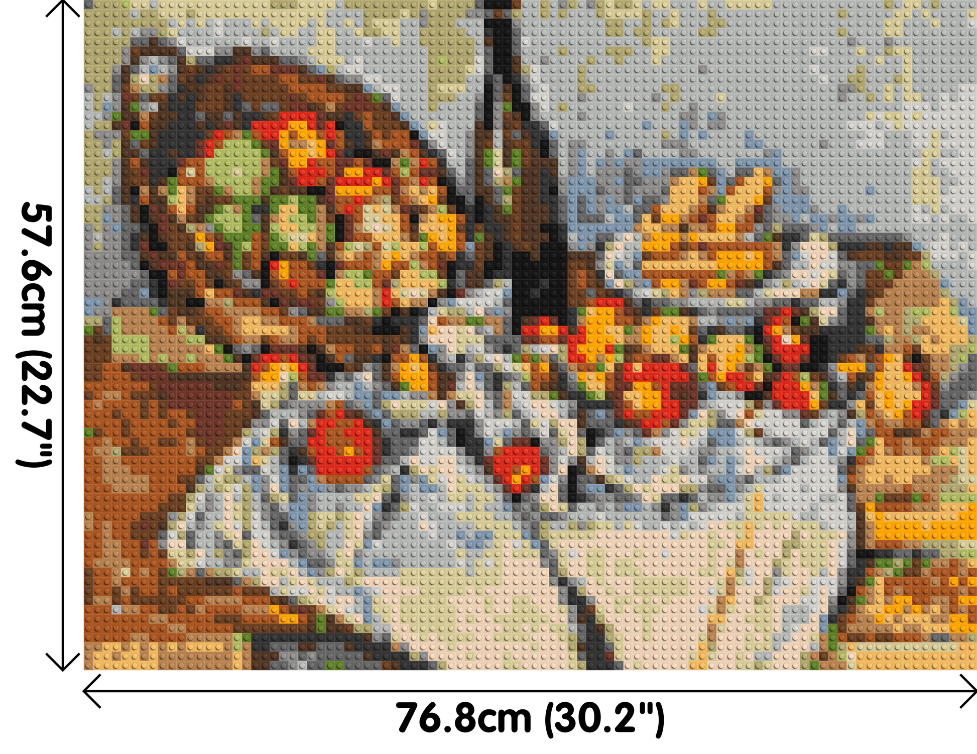 Basket of Apples by Paul Cézanne - Brick Art Mosaic Kit 4x3 dimensions