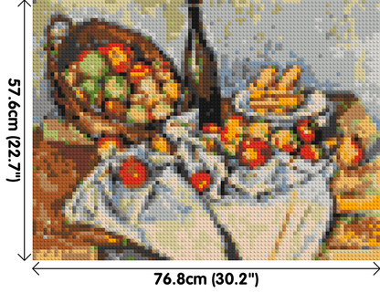 Basket of Apples by Paul Cézanne - Brick Art Mosaic Kit 4x3 large