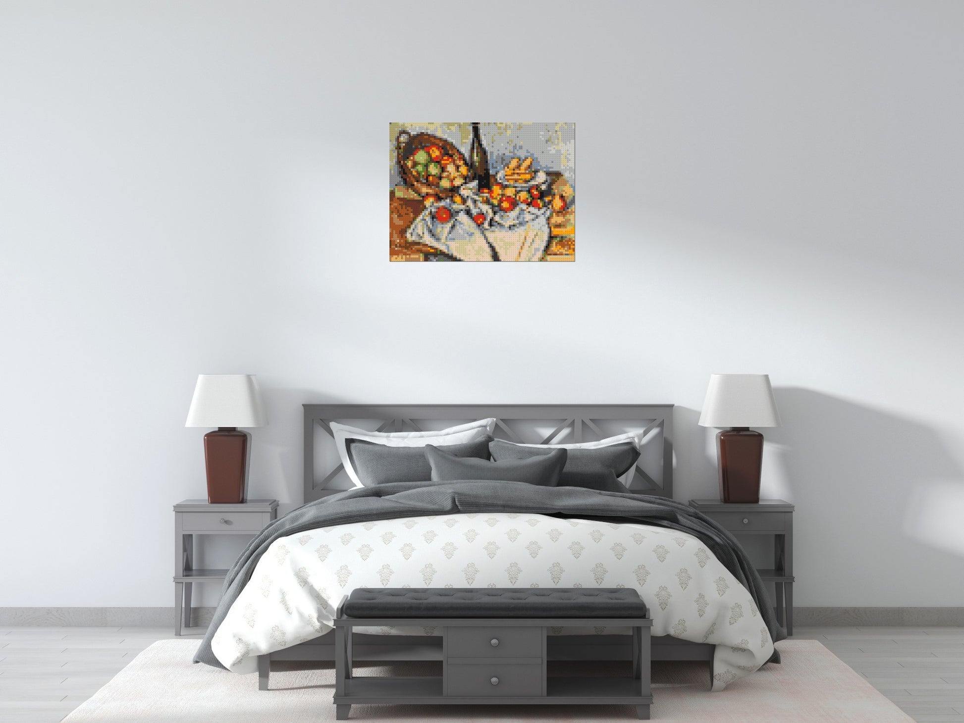 Basket of Apples by Paul Cézanne - Brick Art Mosaic Kit 4x3 scene