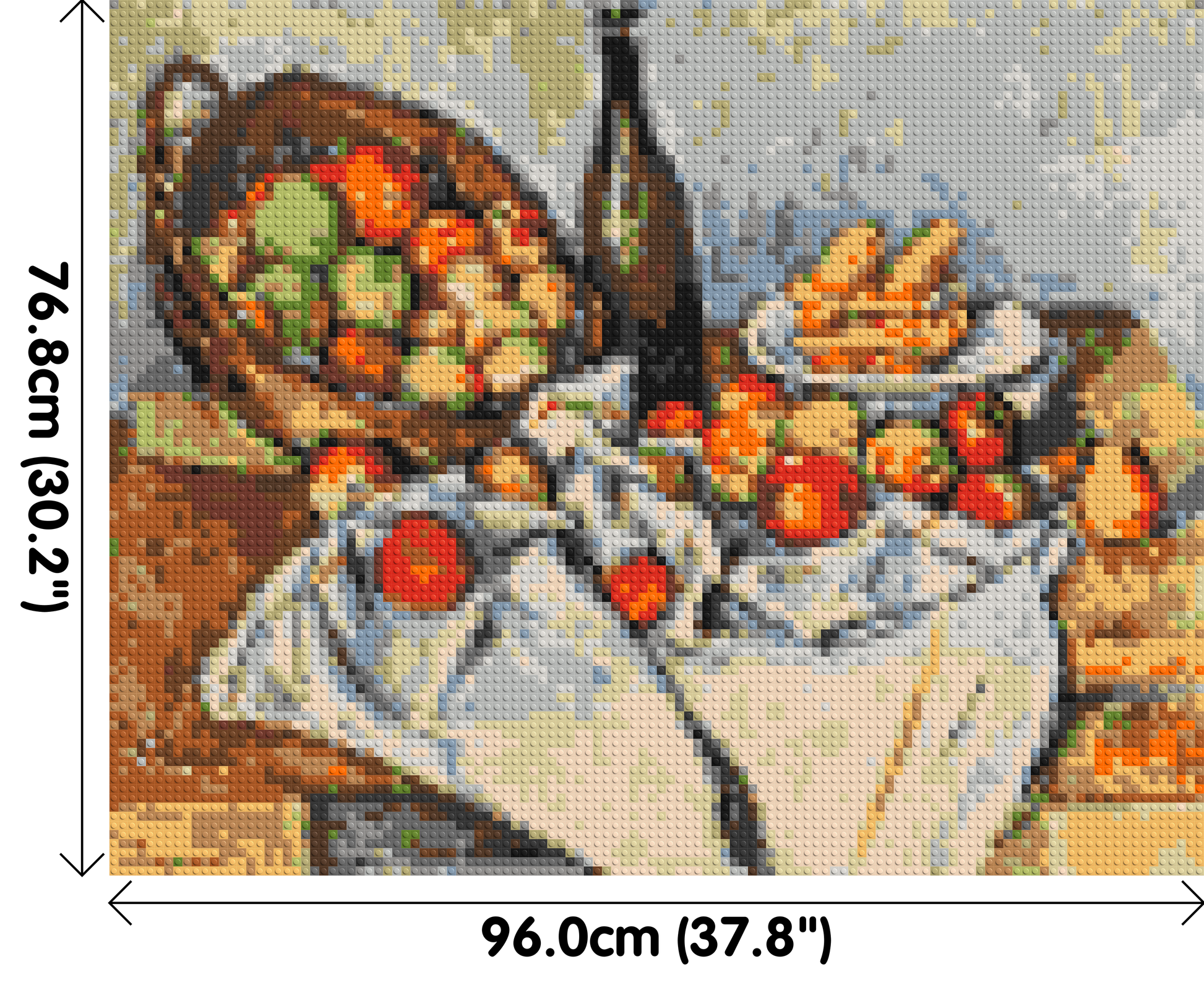 Basket of Apples by Paul Cézanne - Brick Art Mosaic Kit 5x4 dimensions